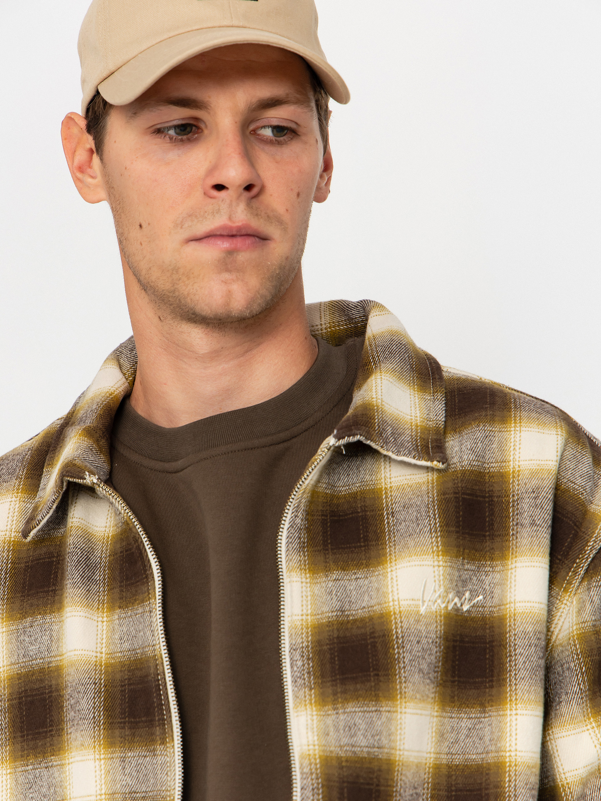 Košeľa Vans Crestmont Plaid Shacket (oatmeal)
