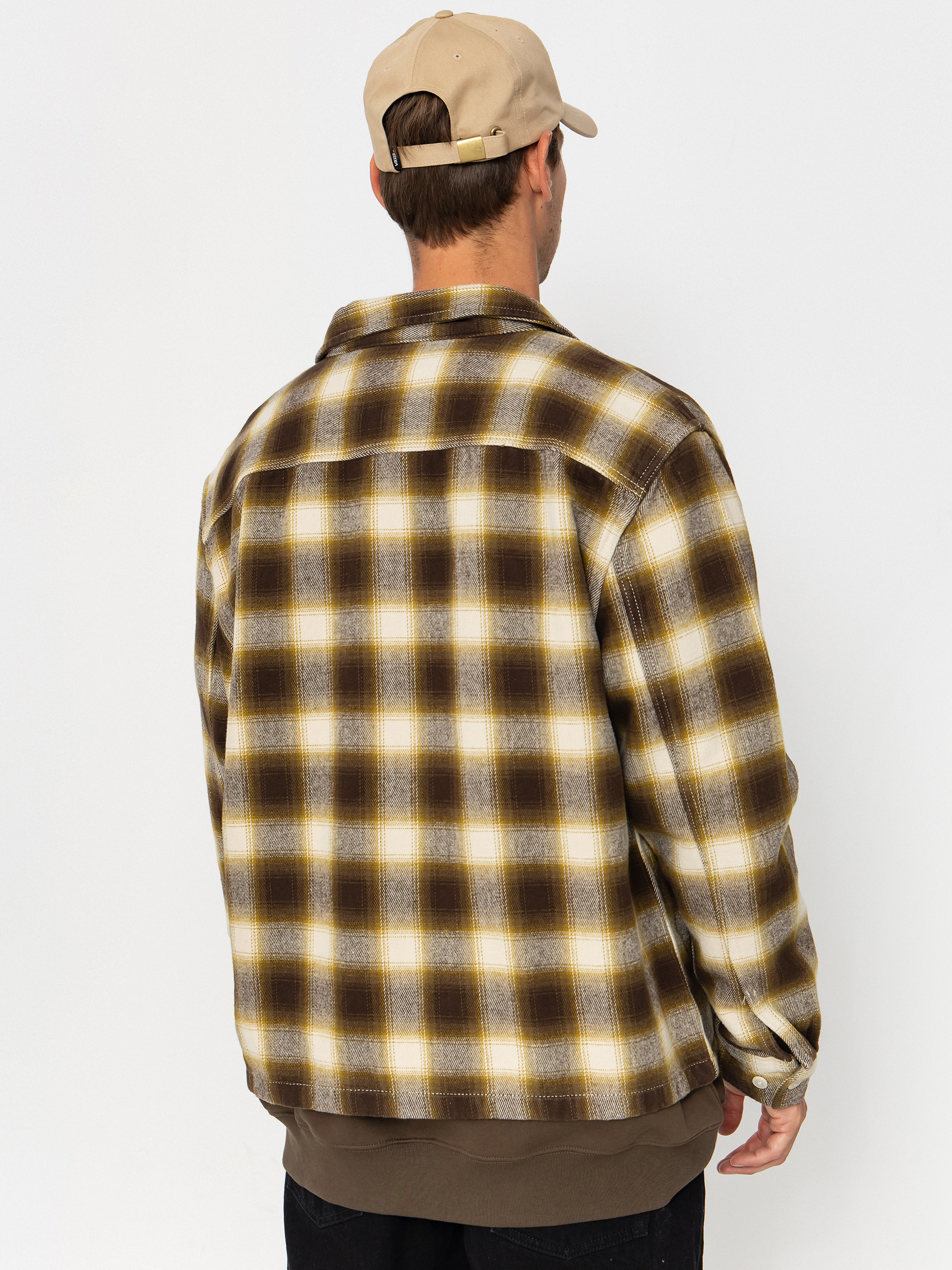 Košeľa Vans Crestmont Plaid Shacket (oatmeal)