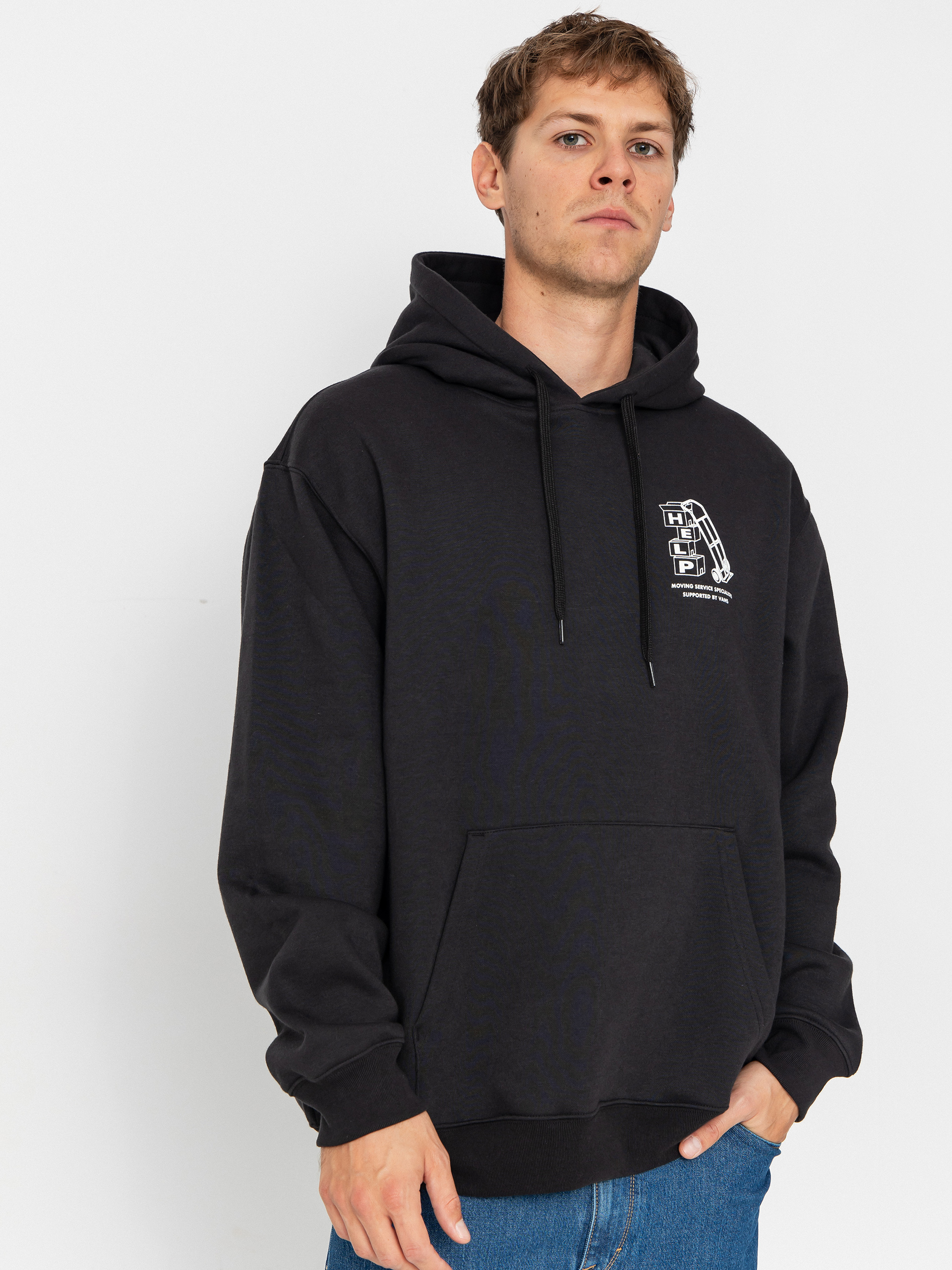 Mikina s kapucňou Vans Moving Co HD (black)