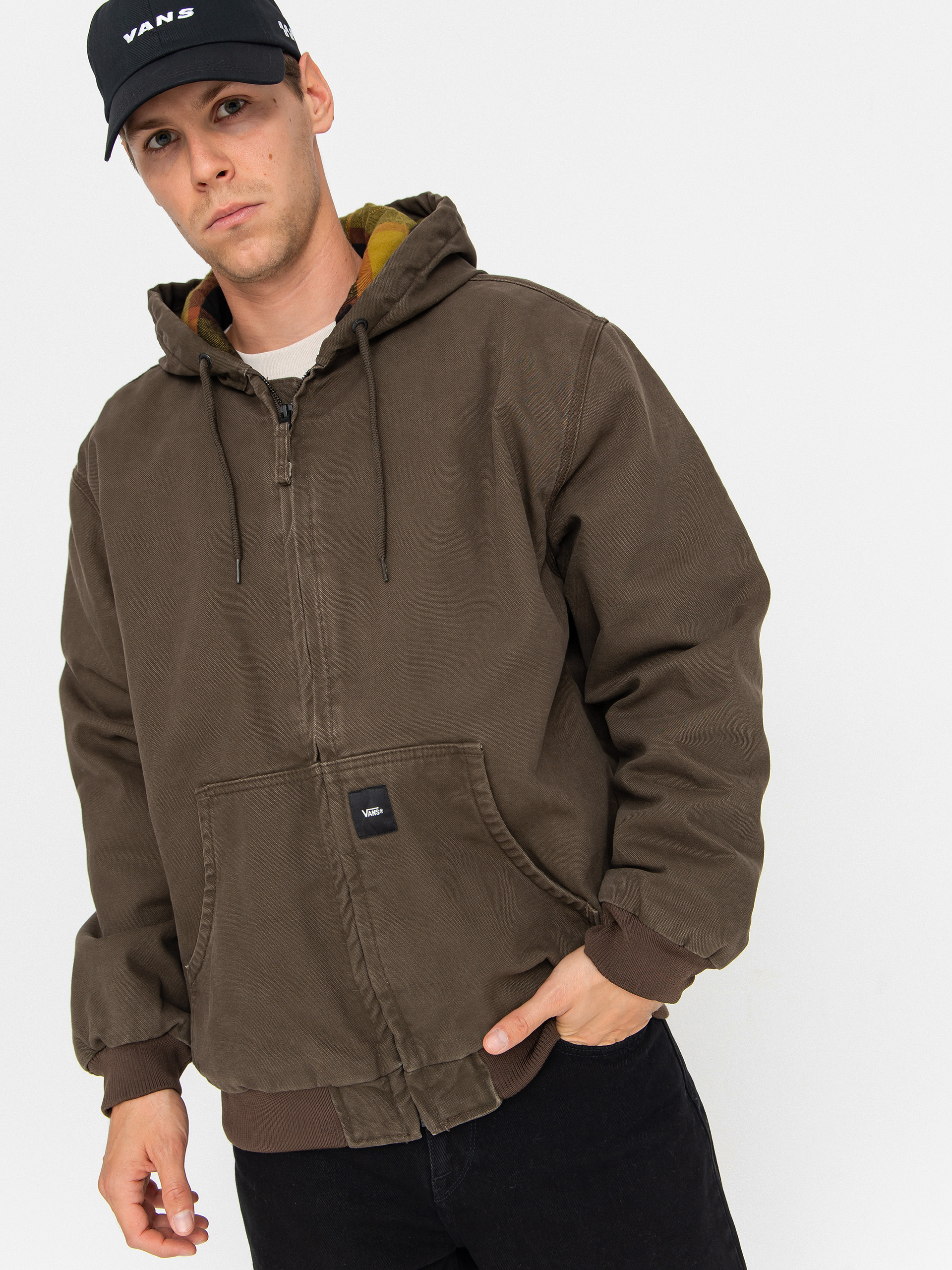 Bunda Vans Workwear Canvas Full Zip (coal brown)