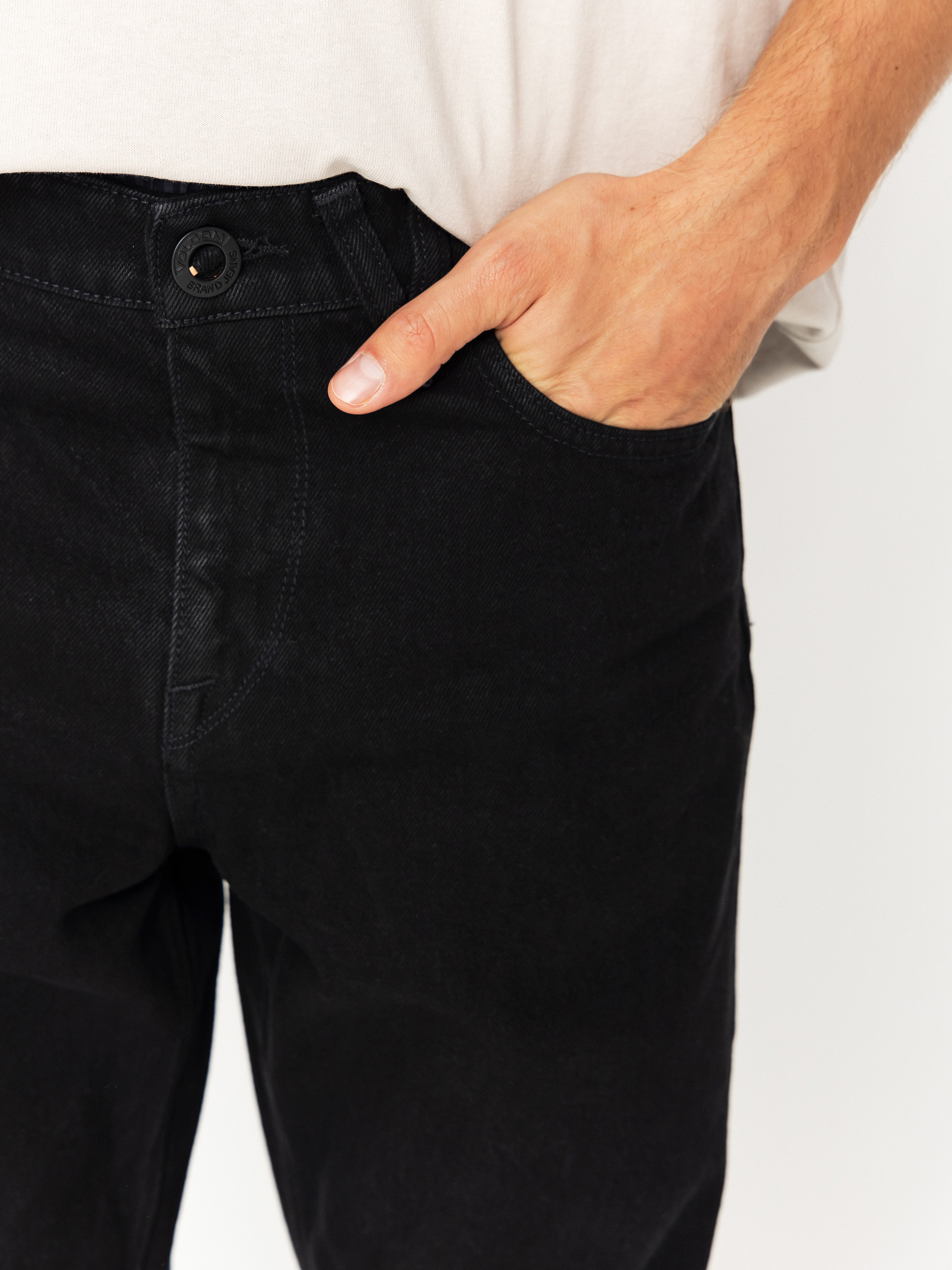 Nohavice Volcom Fivedown Denim (black)