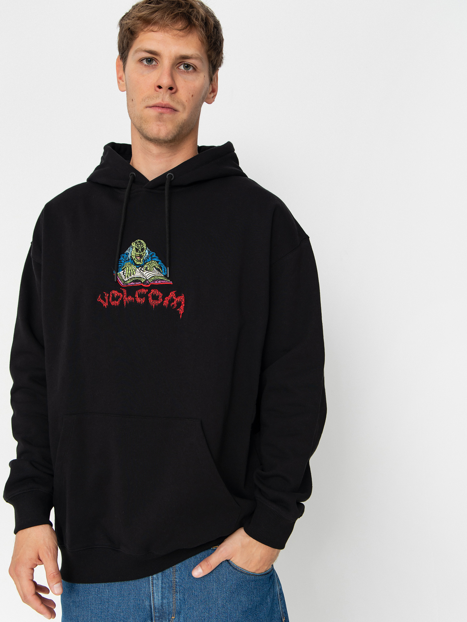 Mikina s kapucňou Volcom Fa Jj Villard HD (black)