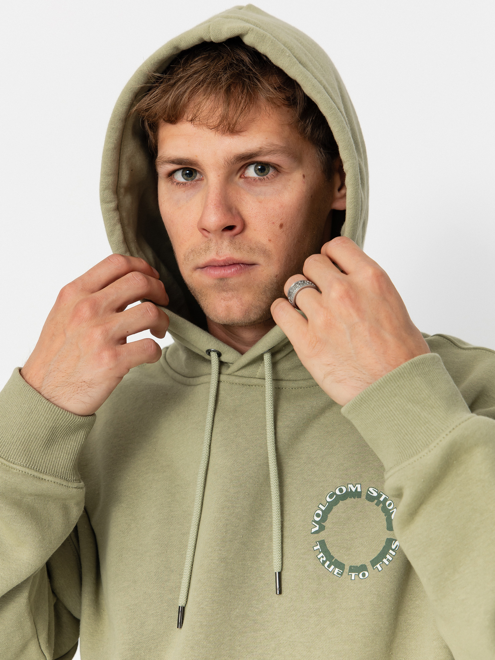 Mikina s kapucňou Volcom Watanite HD (green tea)