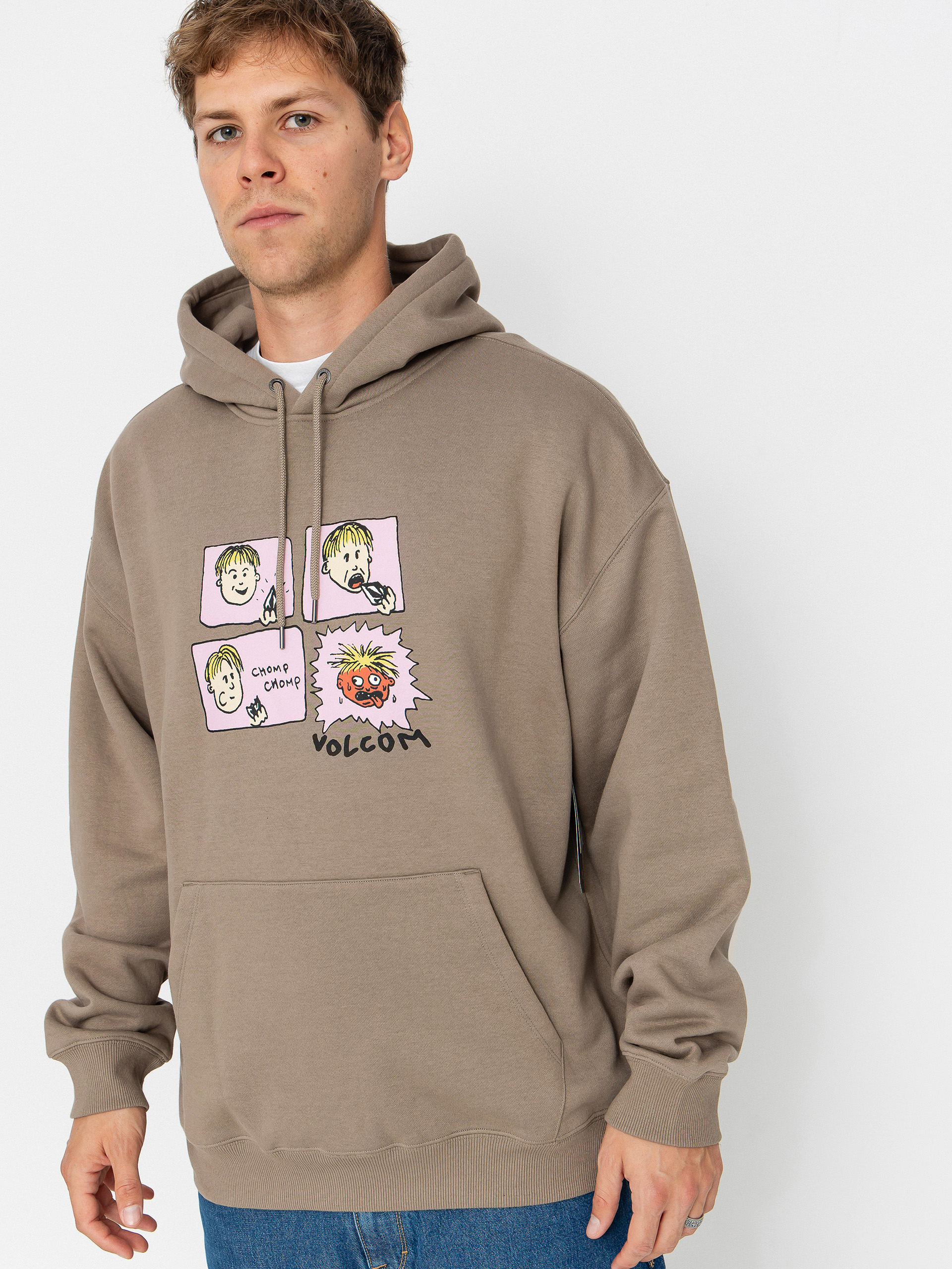 Mikina s kapucňou Volcom Chomp Chomp HD (brindle)