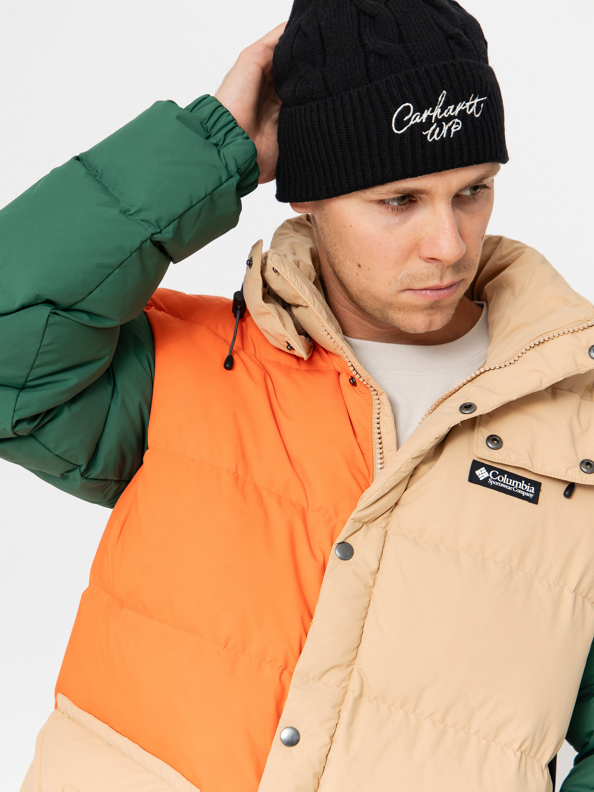 Bunda Columbia Wallowa Down Hooded (canoe/zing/rain forest/black)