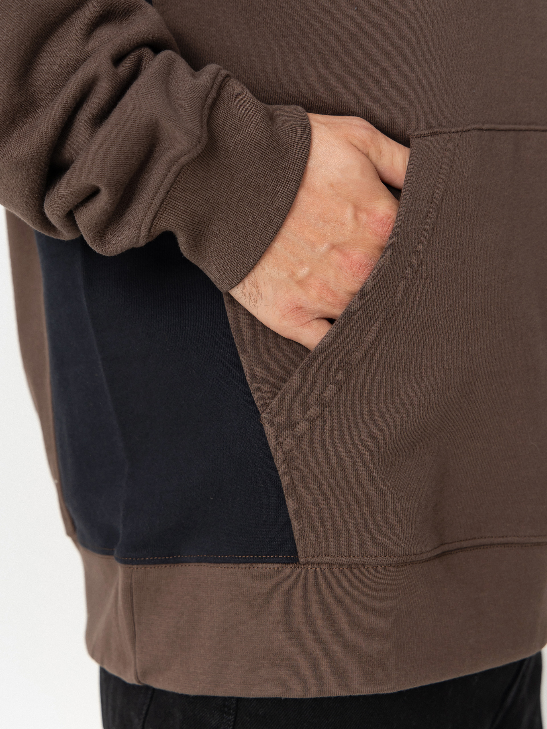 Mikina s kapucňou Quiksilver Cb HD (chocolate brown)