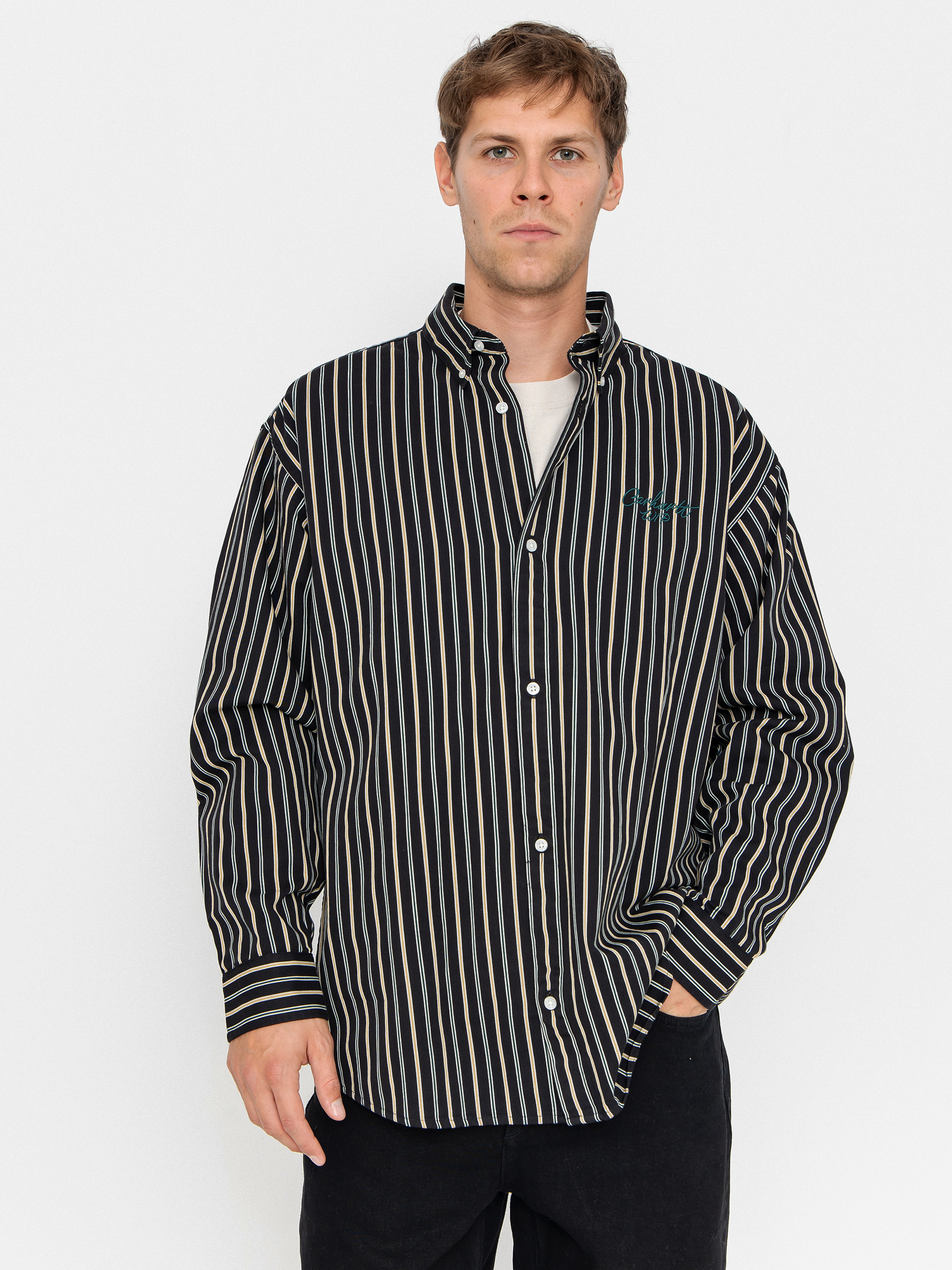Košeľa Carhartt WIP Palance (palance stripe/black)