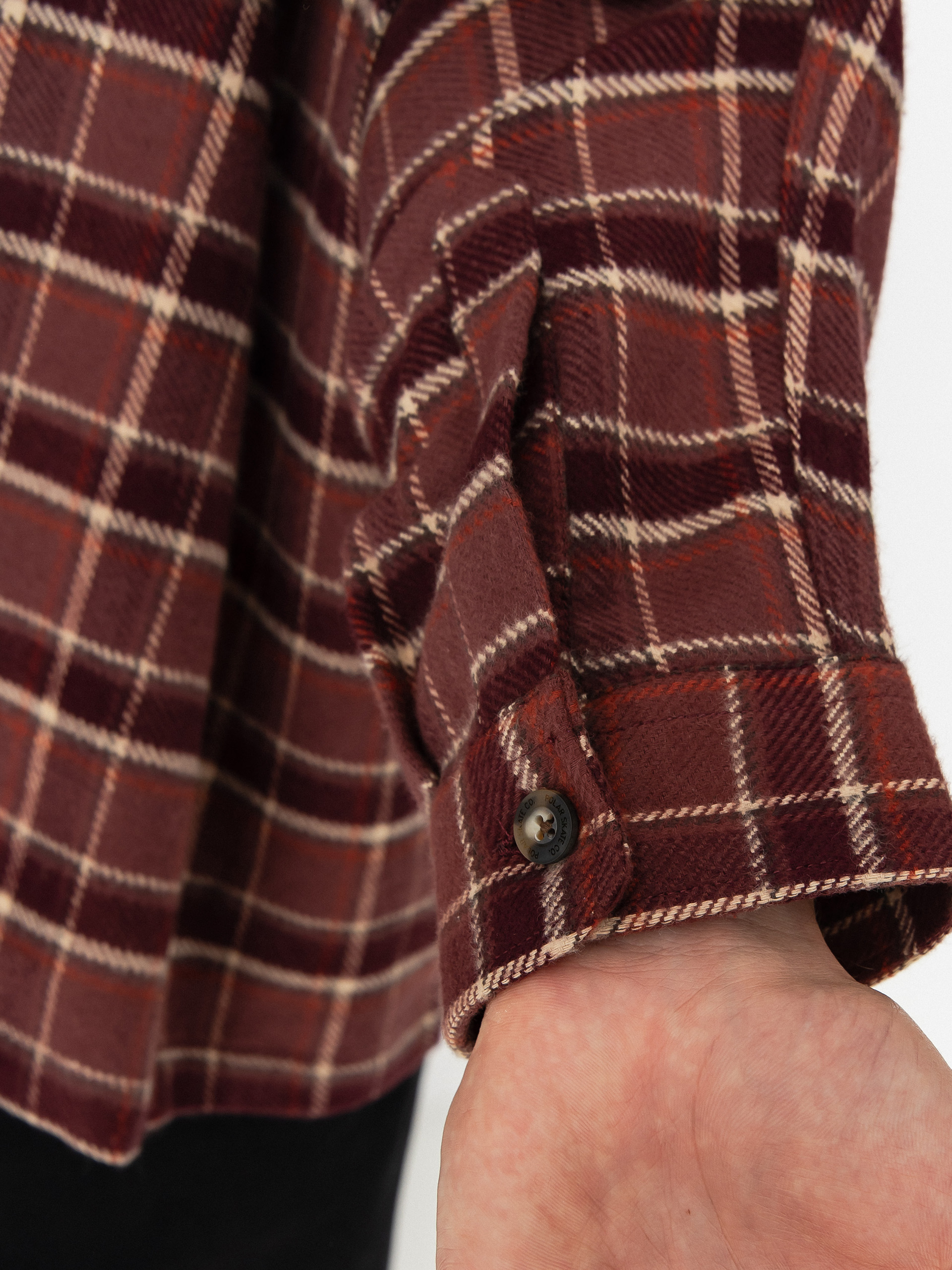 Košeľa Polar Skate Mike Flannel (oxblood check)