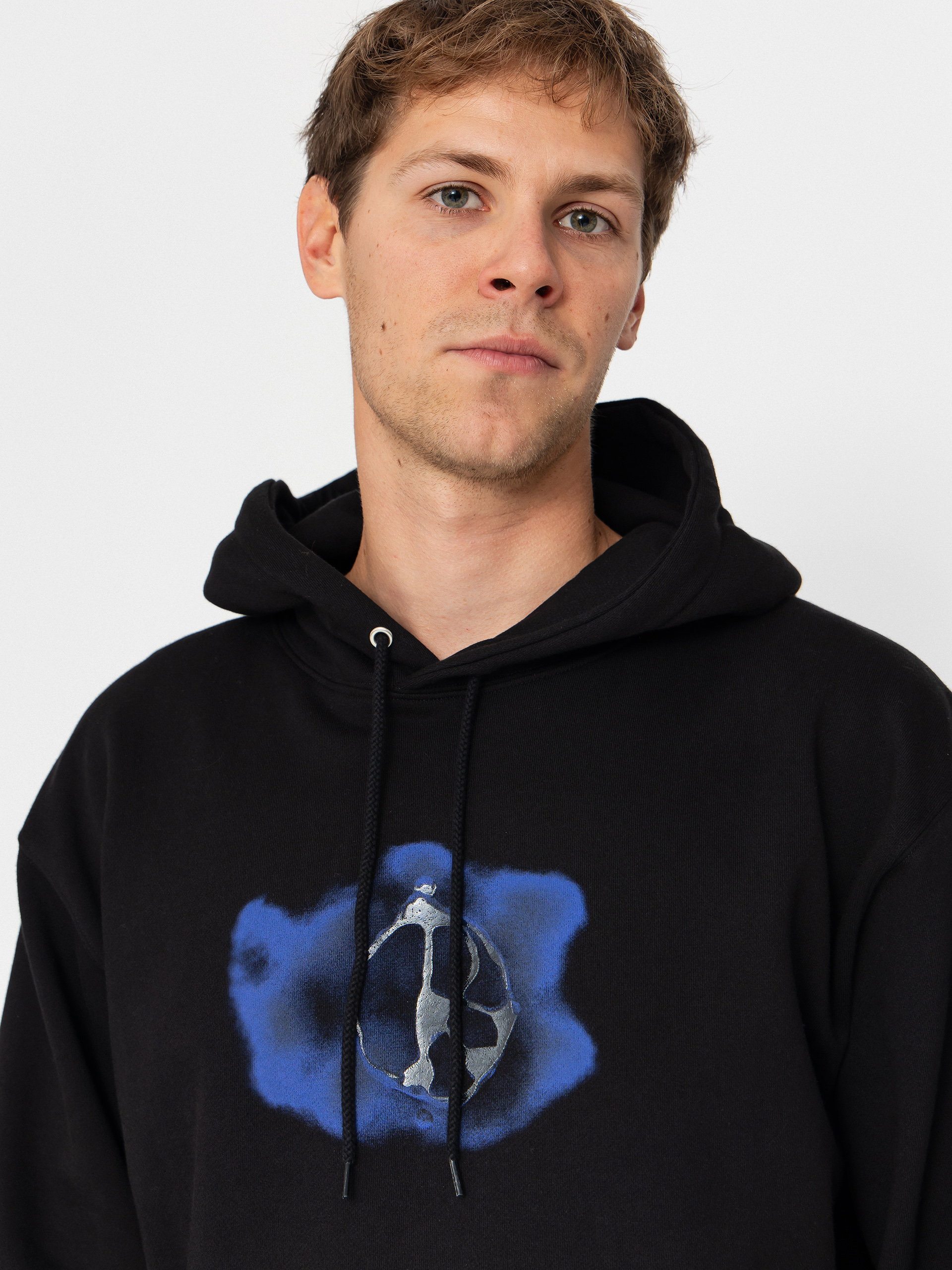 Mikina s kapucňou Polar Skate Dave Metal Logo HD (black)
