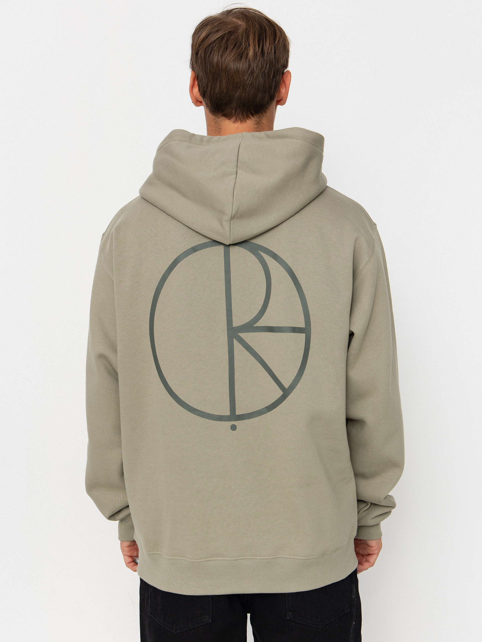 Mikina s kapucňou Polar Skate Dave Stroke Logo HD (vetiver)