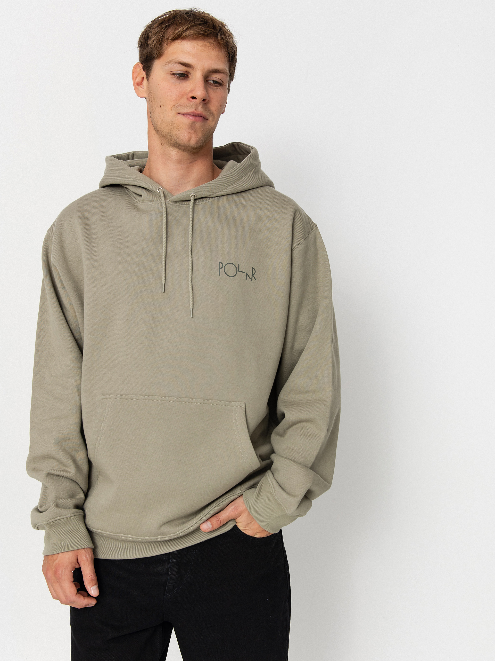 Mikina s kapucňou Polar Skate Dave Stroke Logo HD (vetiver)