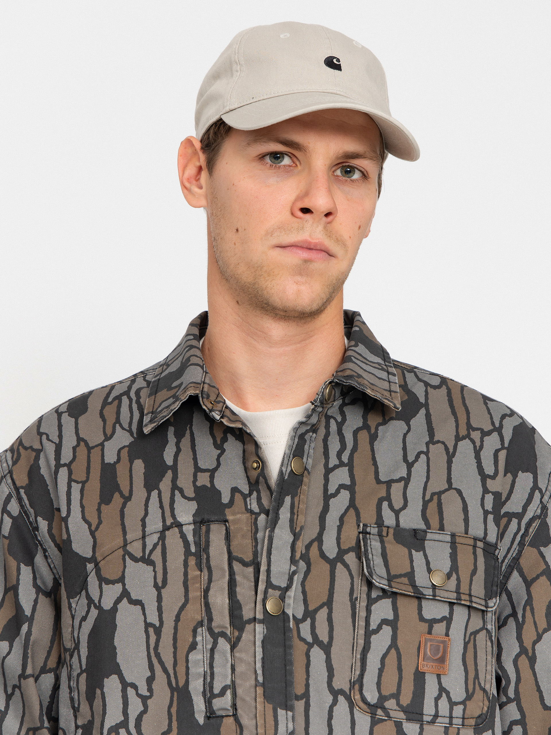 Košeľa Brixton Builders Stretch Overshirt (bark camo)