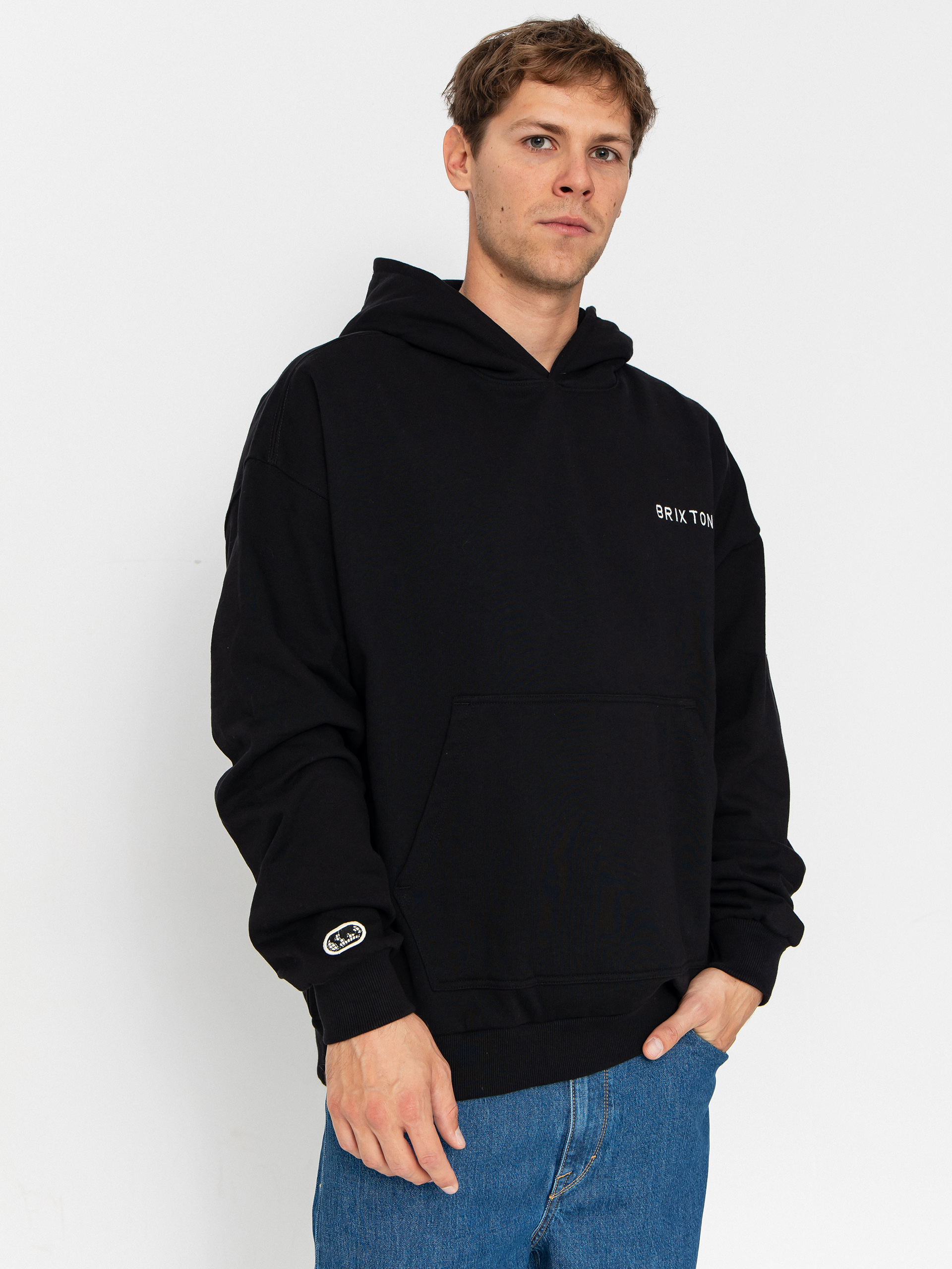 Mikina s kapucňou Brixton Embroidered Heavy Weight HD