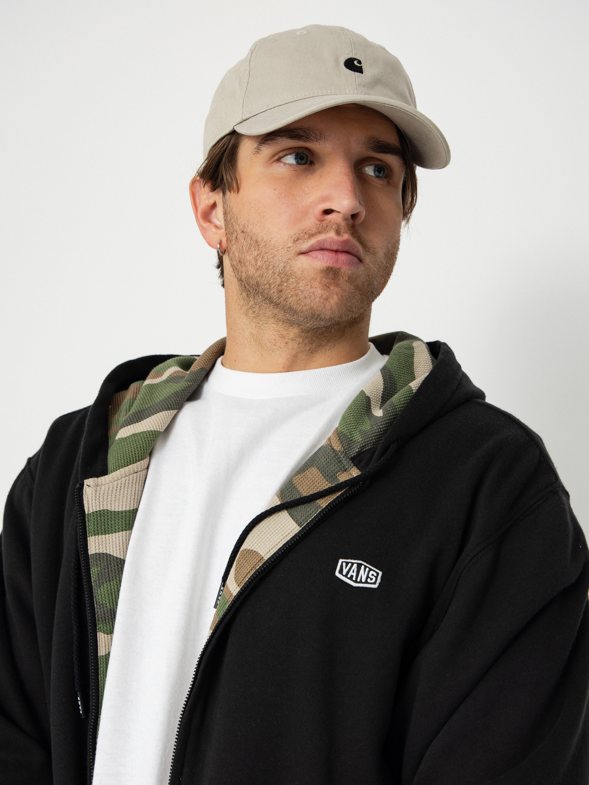 Mikina s kapucňou Vans Dover Thermal Lined Full Zip (black)