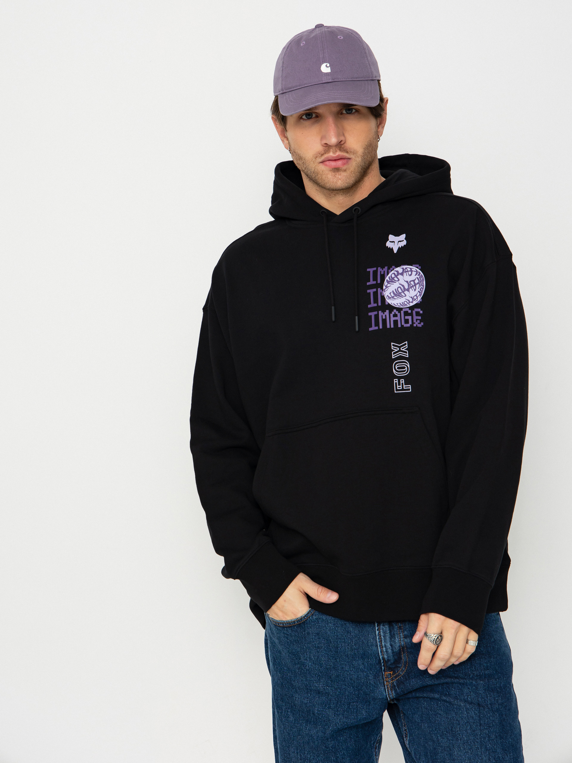 Mikina s kapucňou Fox Image Phantom Oversized HD (black)