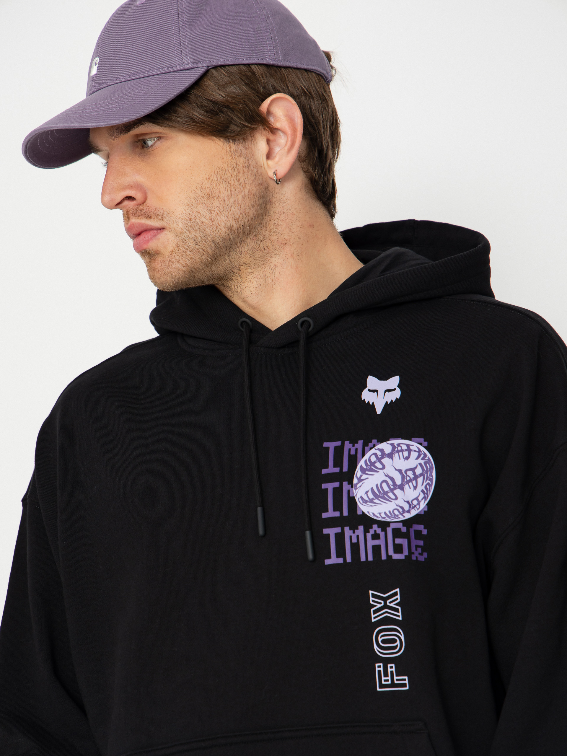 Mikina s kapucňou Fox Image Phantom Oversized HD (black)