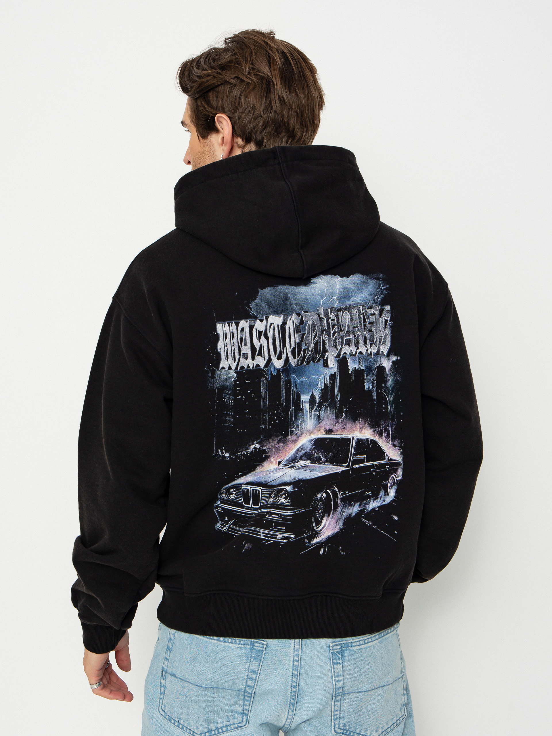 Mikina s kapucňou Wasted Paris Run HD (faded black)