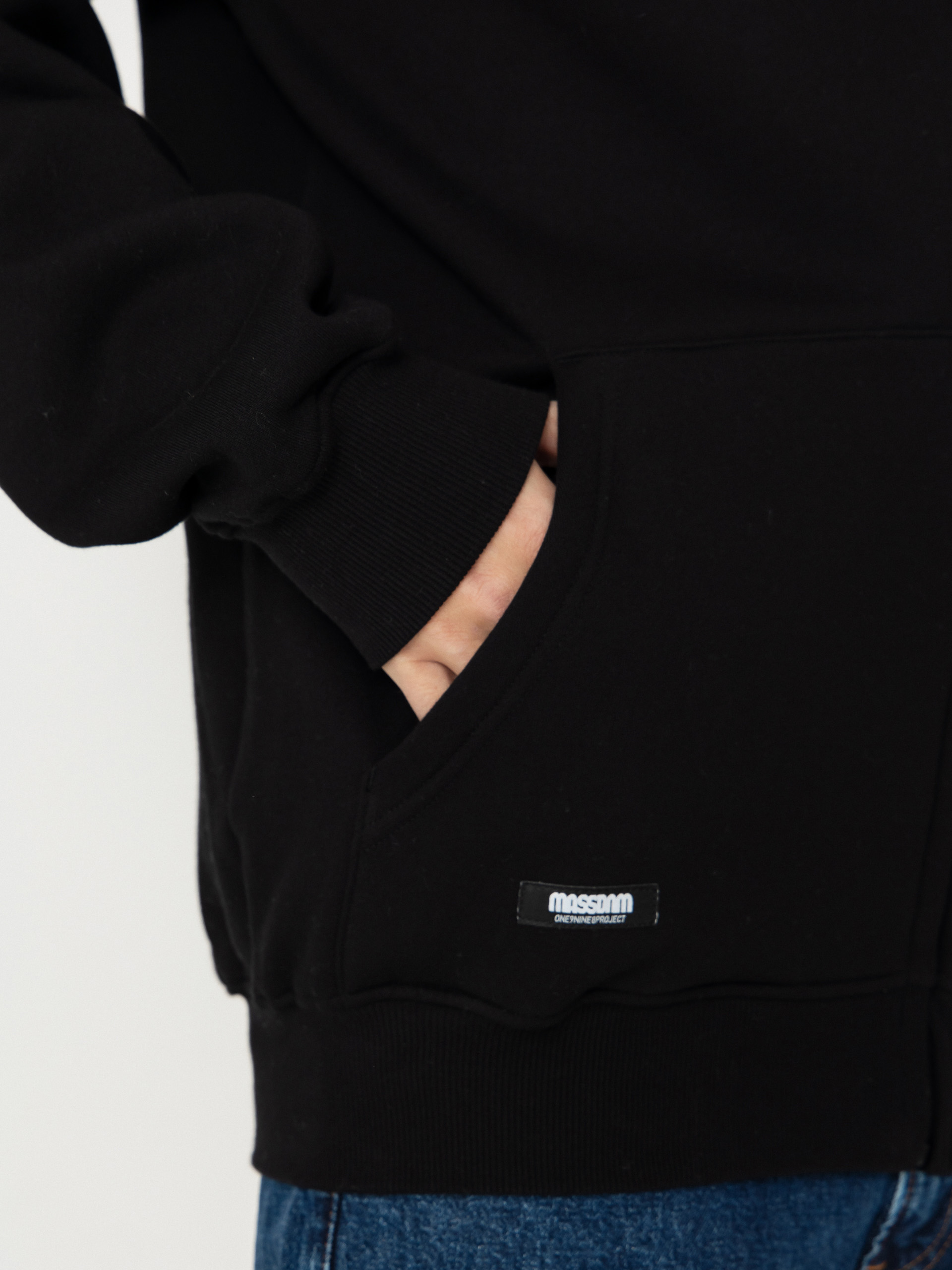 Mikina s kapucňou MassDnm Mini Box ZHD (black)
