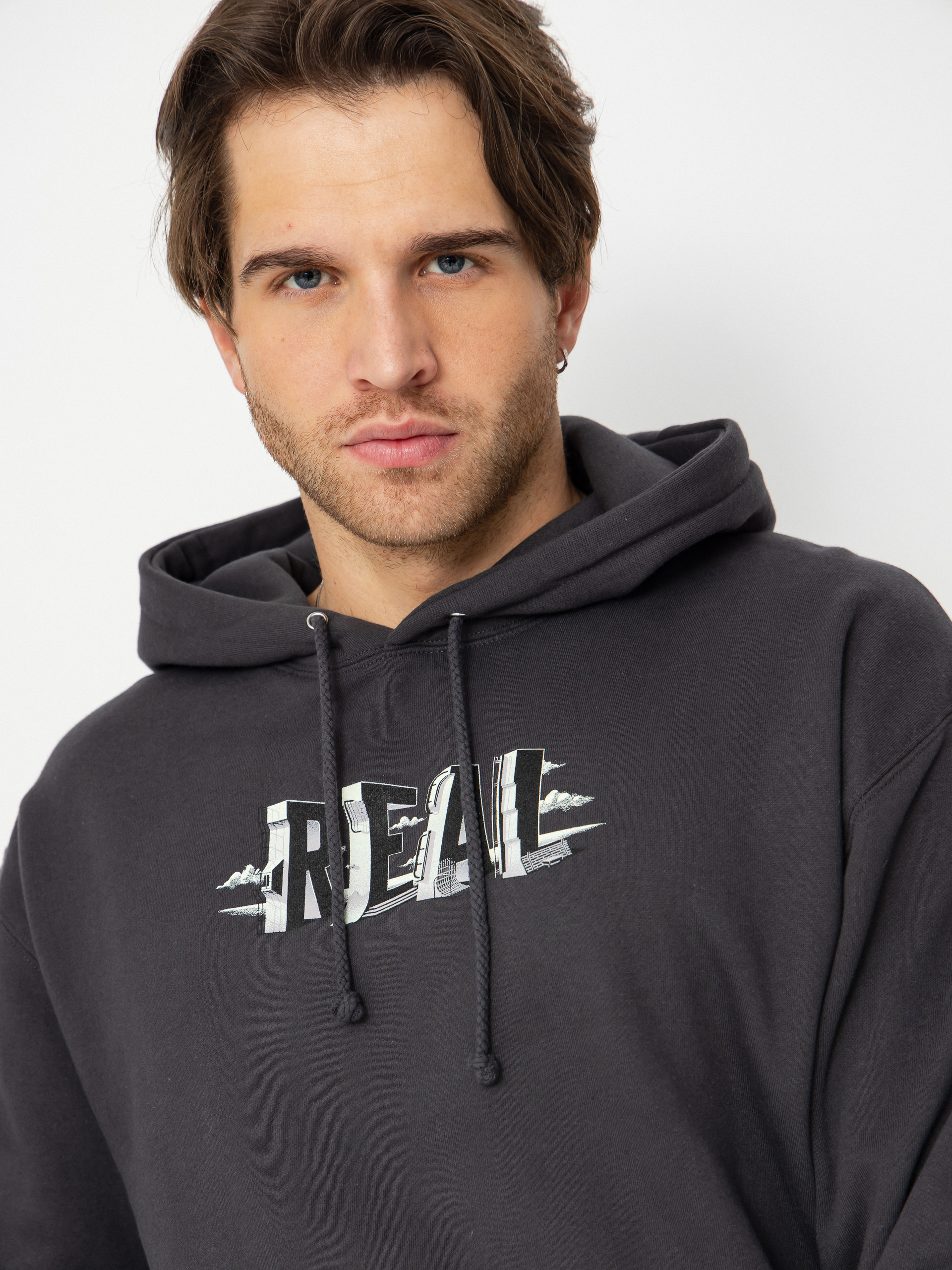 Mikina Real Spots (asphalt w/multi color print)