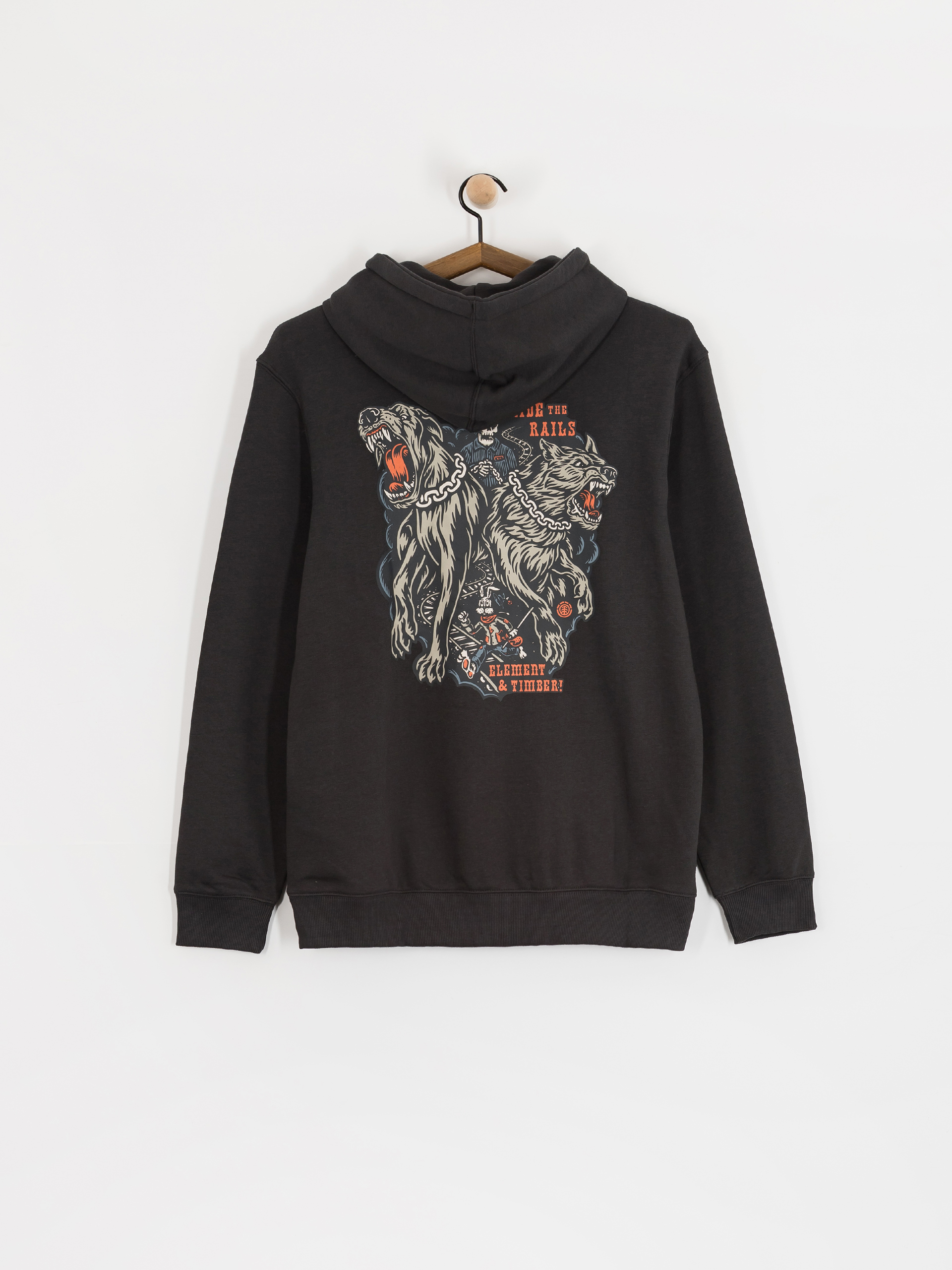 Mikina s kapucňou Element Timber Guard Dogs HD (off black)