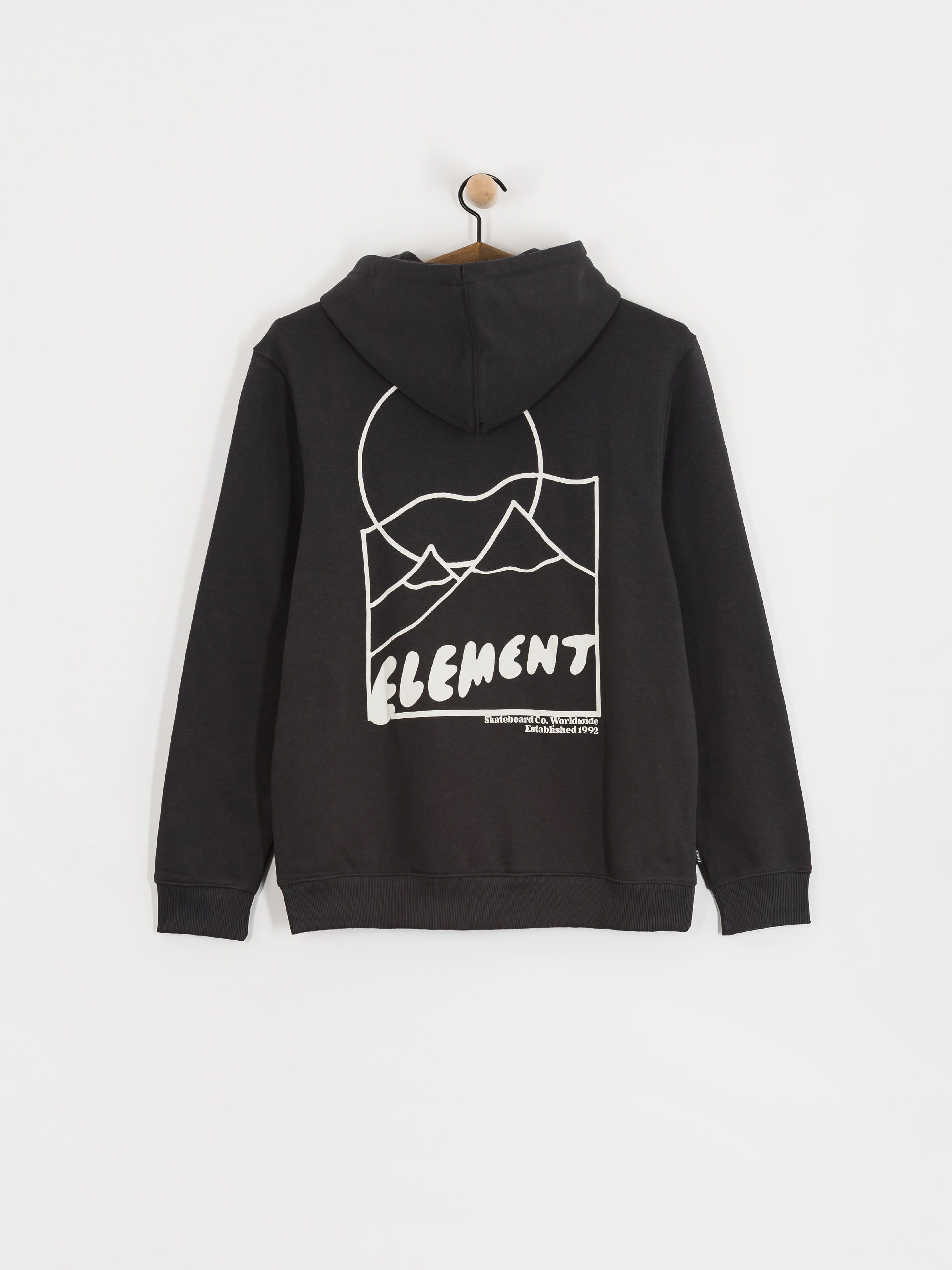 Mikina s kapucňou Element Sunrise HD (off black)