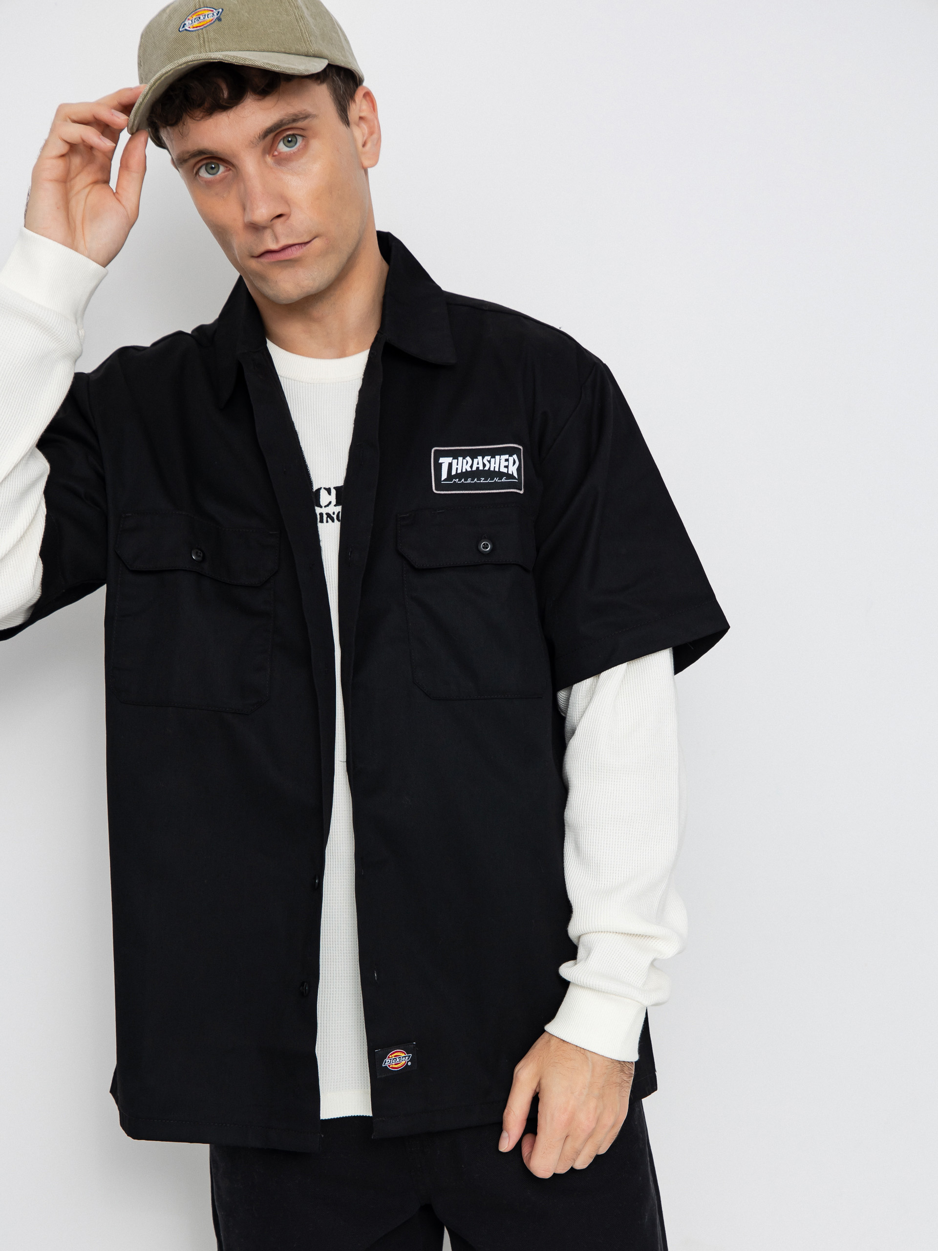 Košeľa Dickies x Thrasher Work (black)