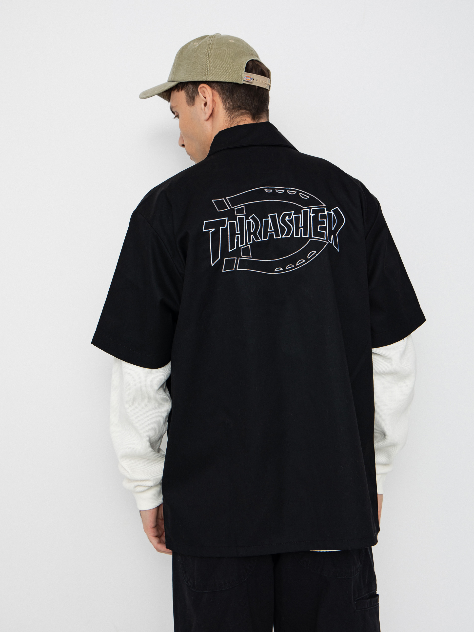 Košeľa Dickies x Thrasher Work (black)