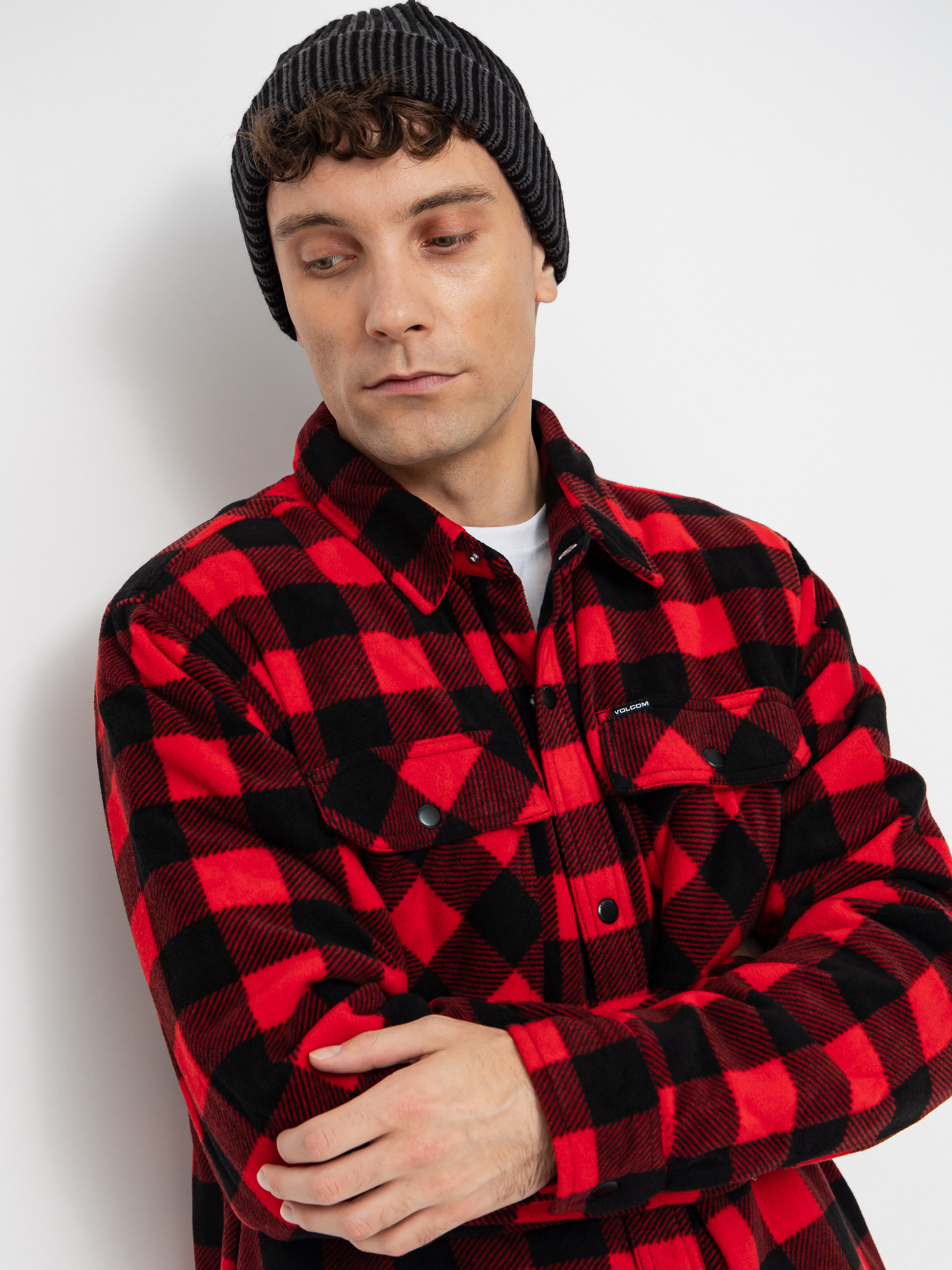 Košeľa Volcom Bowered Fleece (lifeguard red)