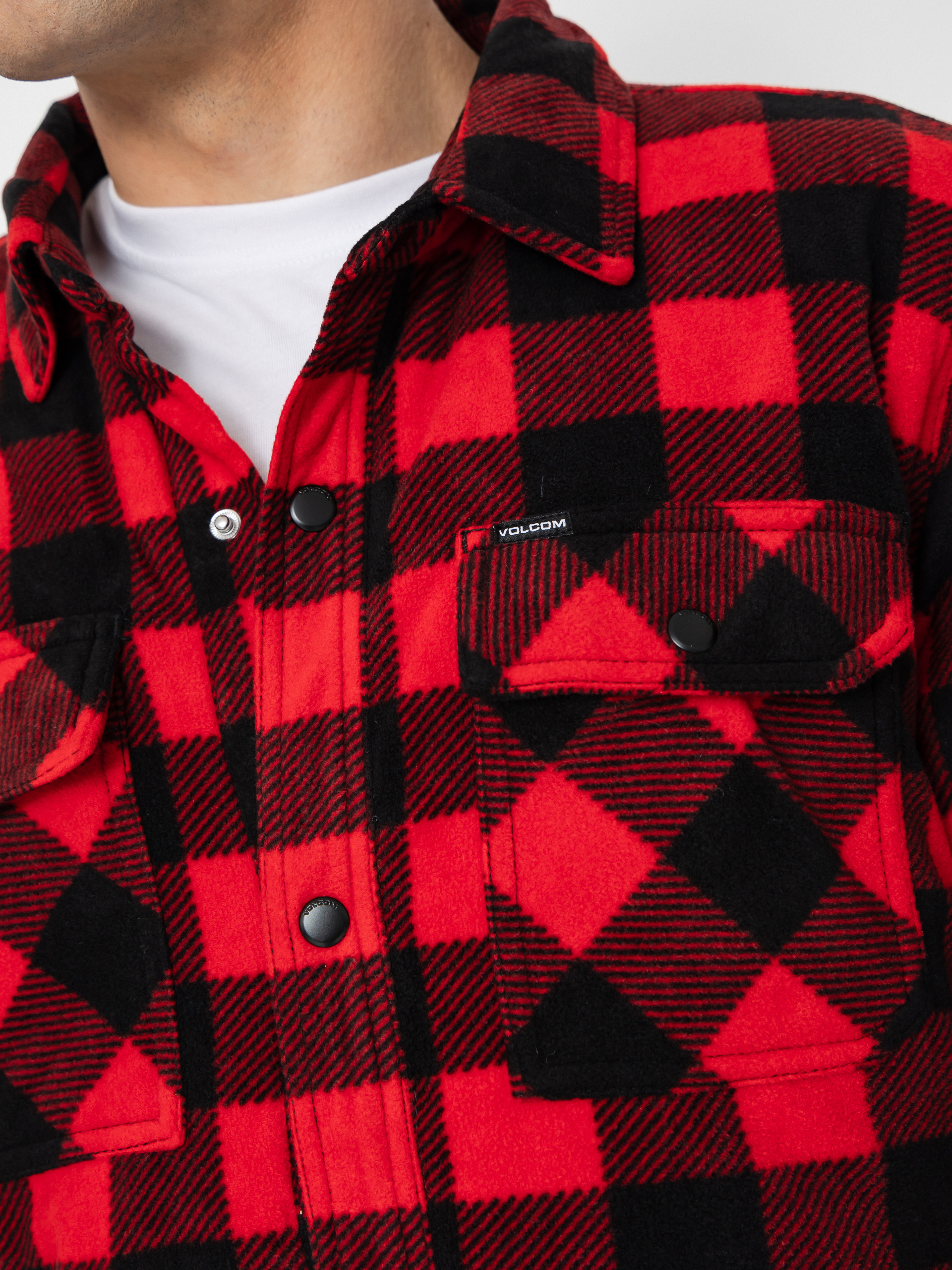 Košeľa Volcom Bowered Fleece (lifeguard red)