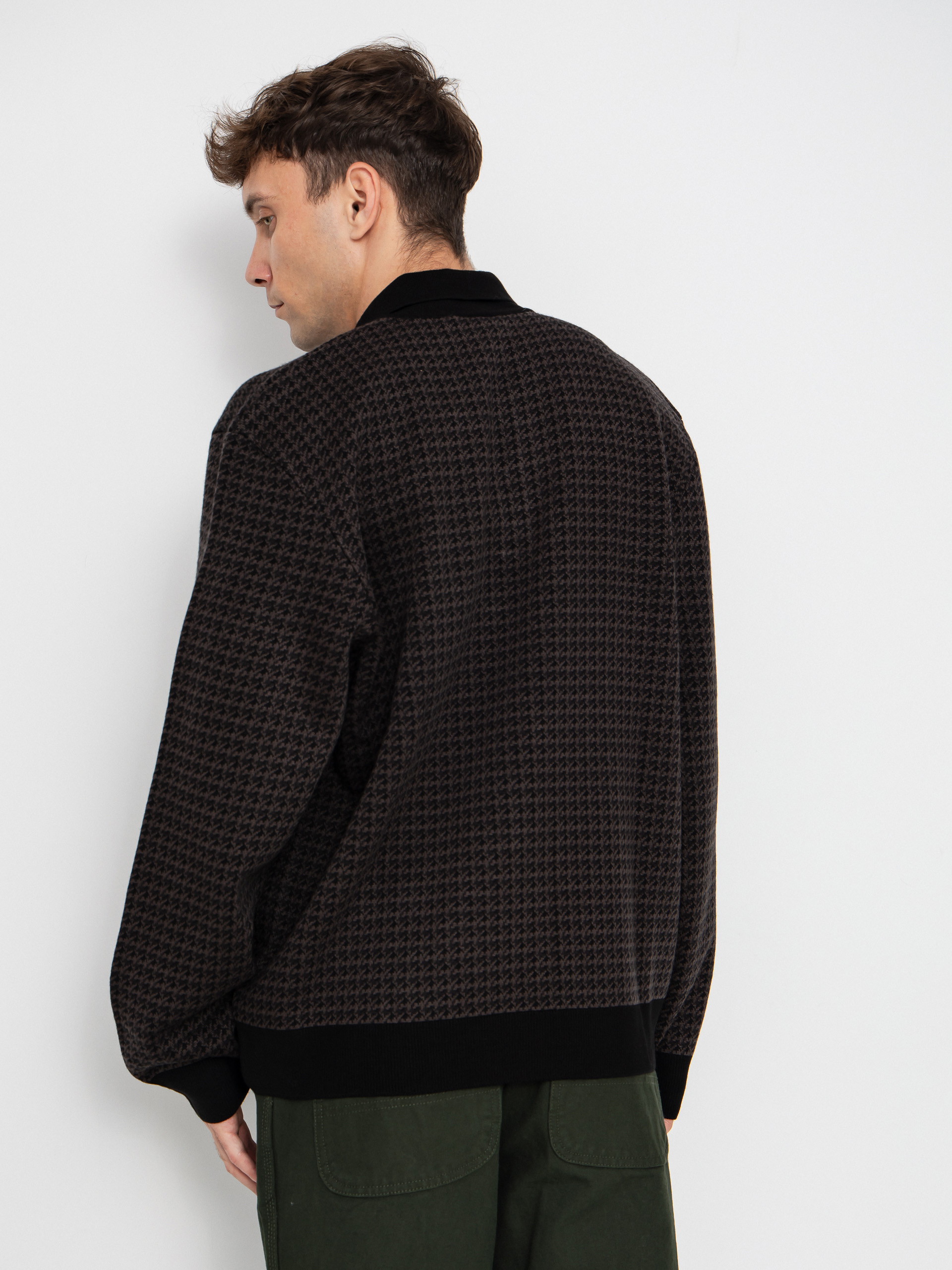 Sveter Carhartt WIP Lowis Polo (lowis houndstooth/vitola heather)