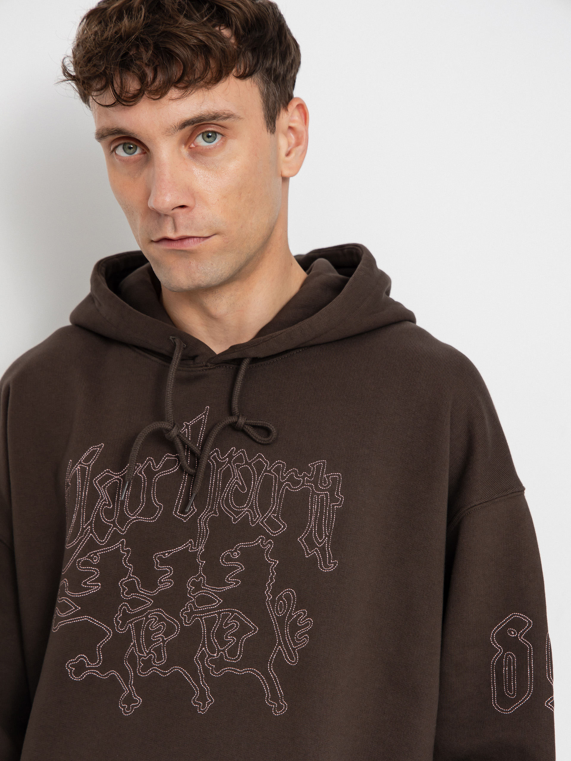 Mikina s kapucňou Carhartt WIP Hackwork HD (vitola/glassy pink)