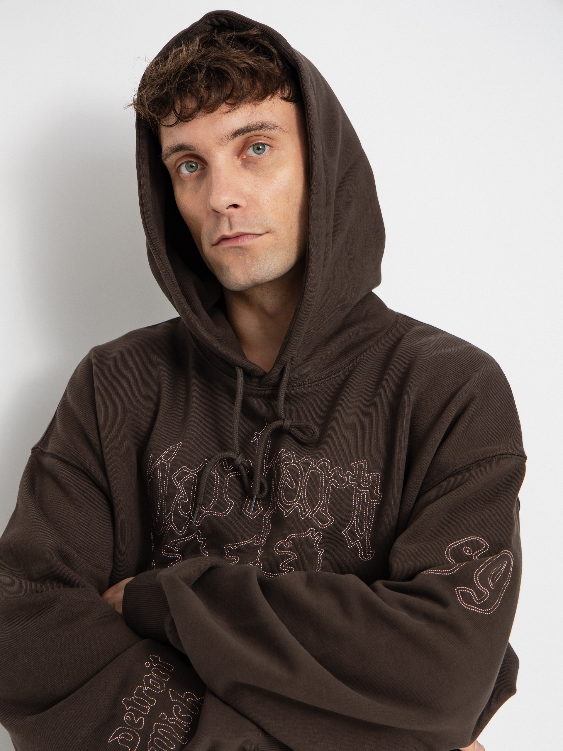 Mikina s kapucňou Carhartt WIP Hackwork HD (vitola/glassy pink)