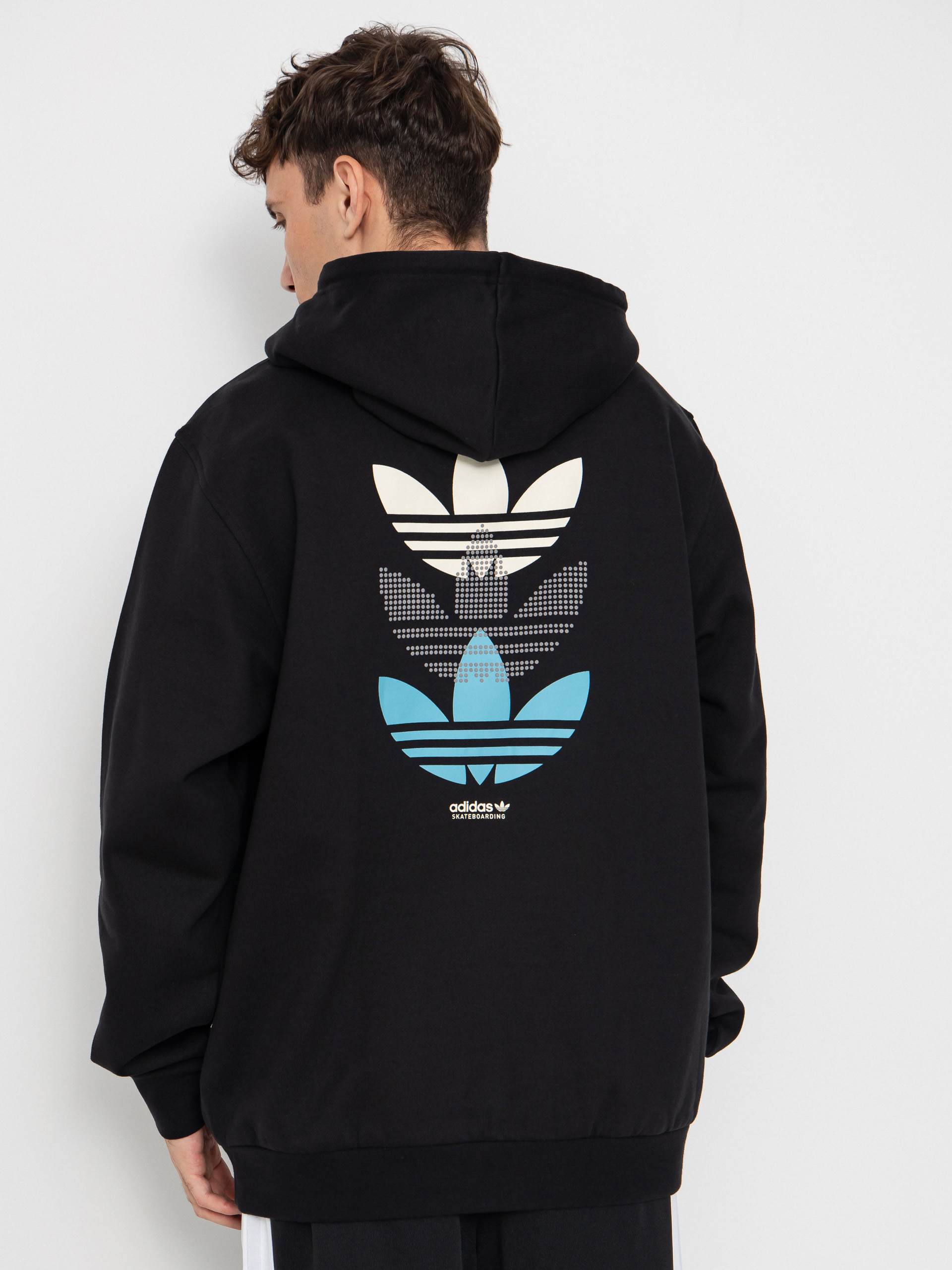 Mikina s kapucu0148ou adidas Trip Tre HD (black/preblu)