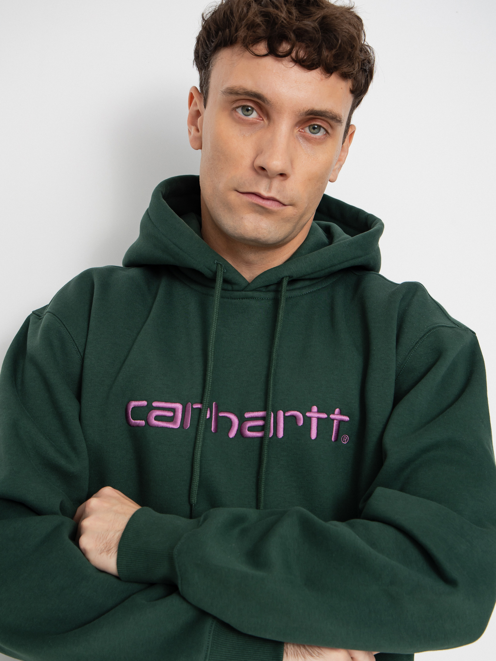 Mikina s kapucňou Carhartt WIP Carhartt HD (sycamore tree/phlox)