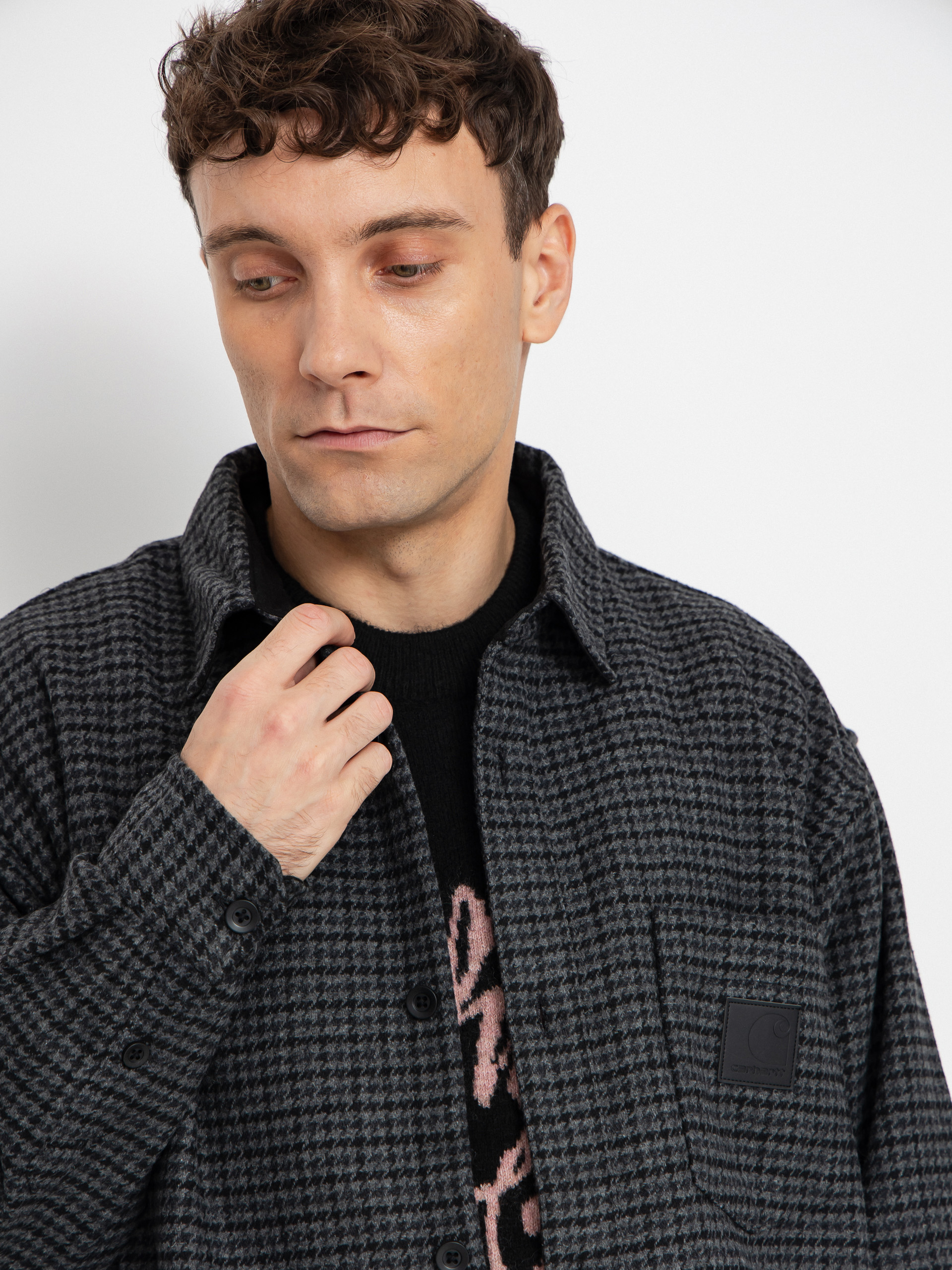 Košeľa Carhartt WIP Lowis (lowis houndstooth/grey heather)