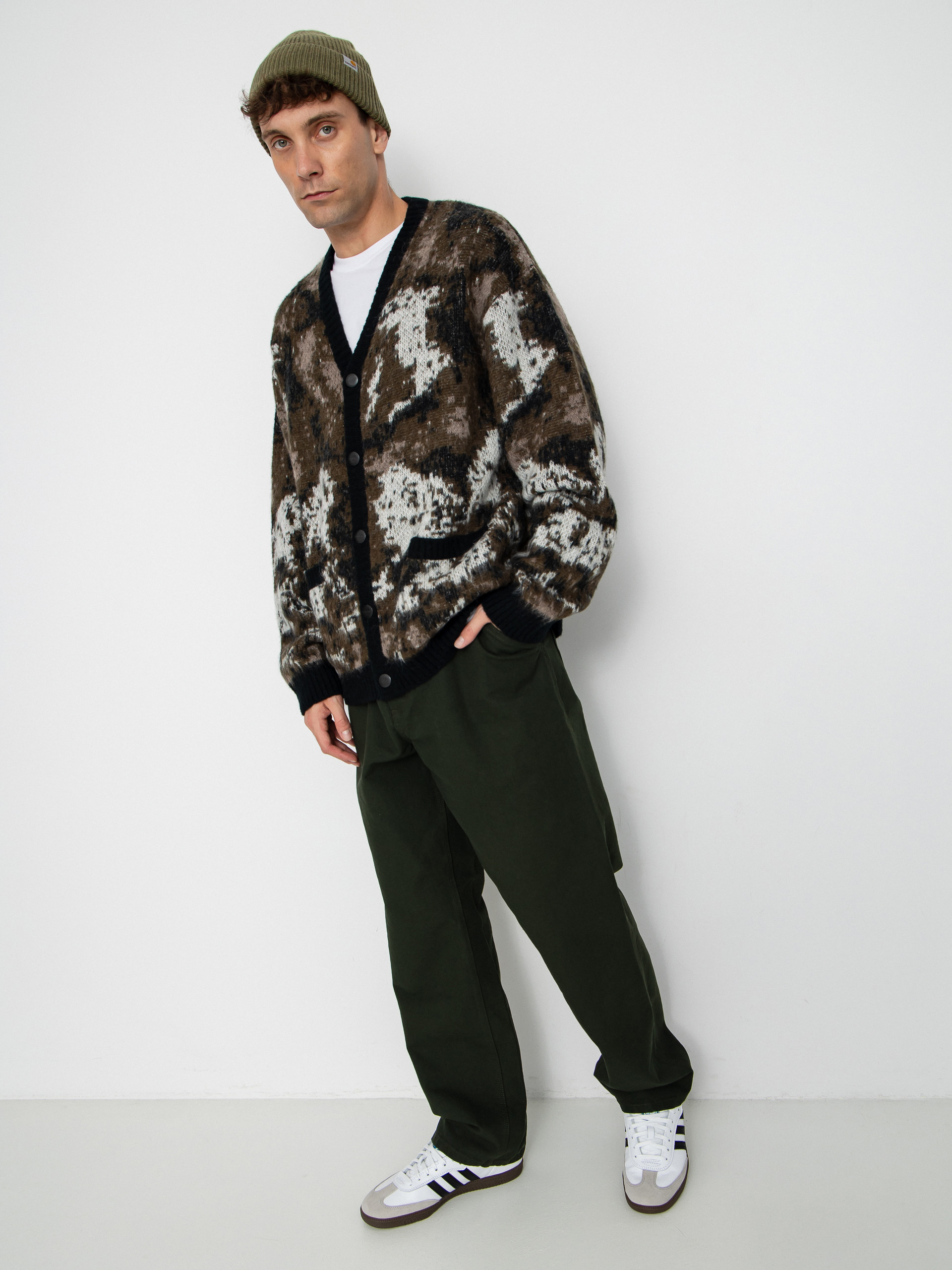 Sveter Carhartt WIP Merton Cardigan (wild dog jacquard)