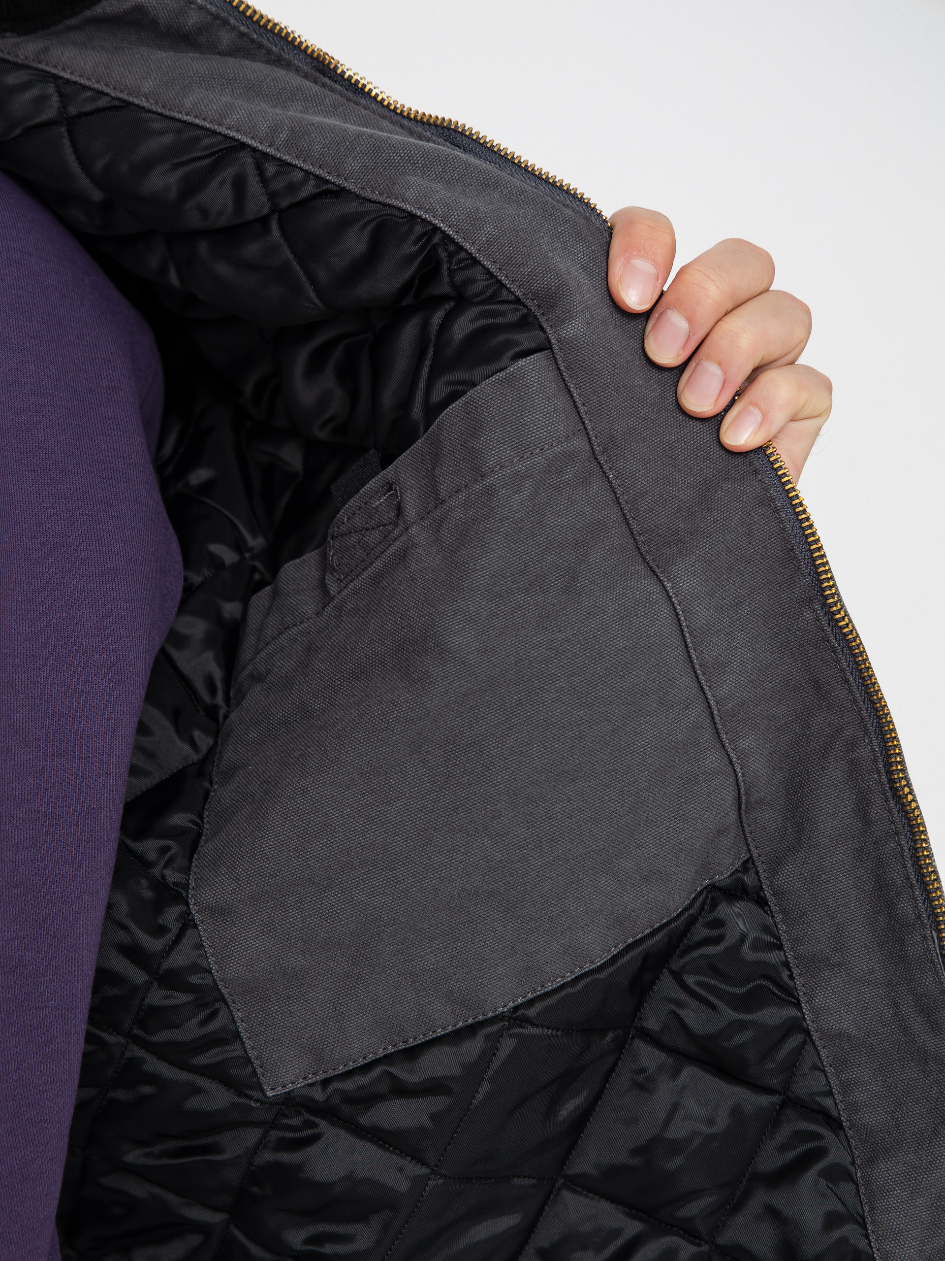 Bunda Carhartt WIP OG Detroit (graphite/black/stone canvas)