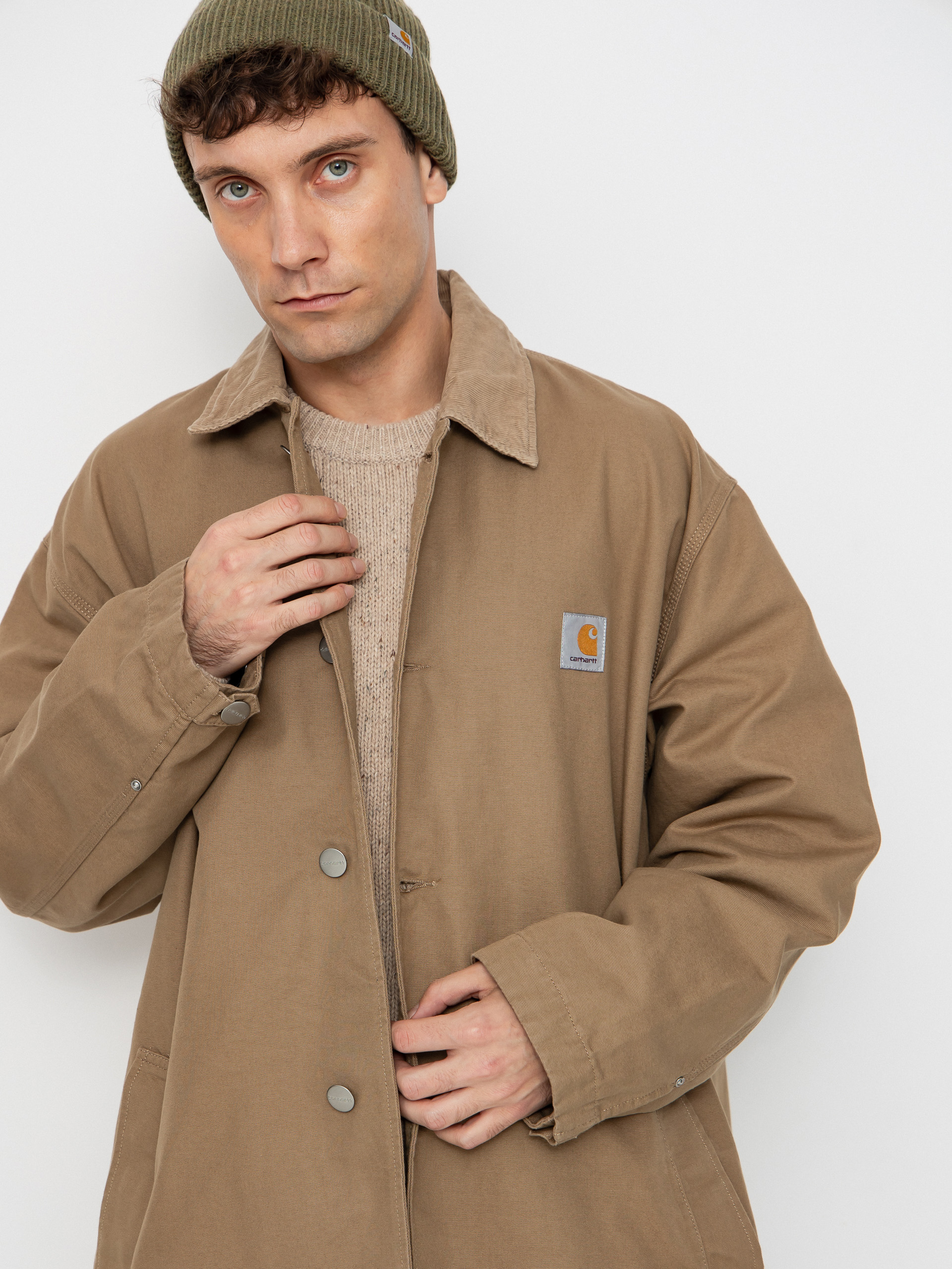 Kabát Carhartt WIP Webster Coat (leather/leather/rinsed)