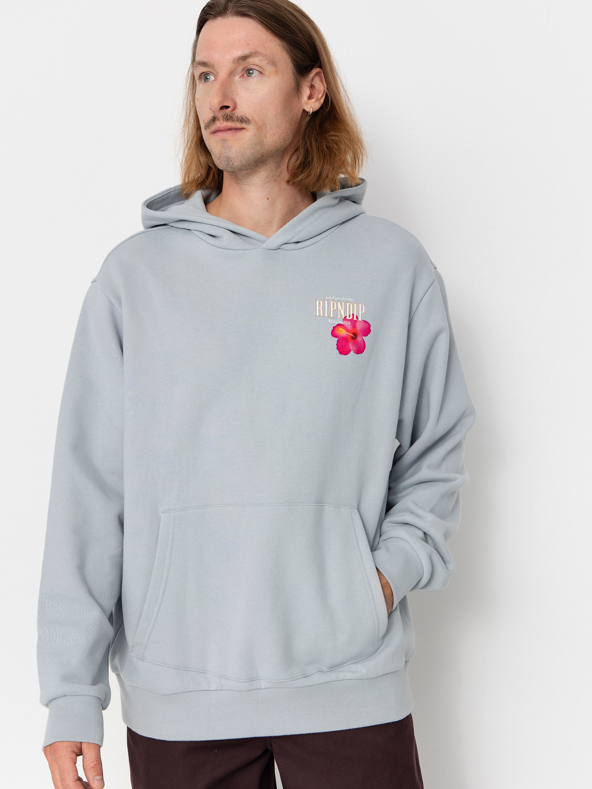 Mikina s kapucňou RipNDip Real Water HD (powder blue)