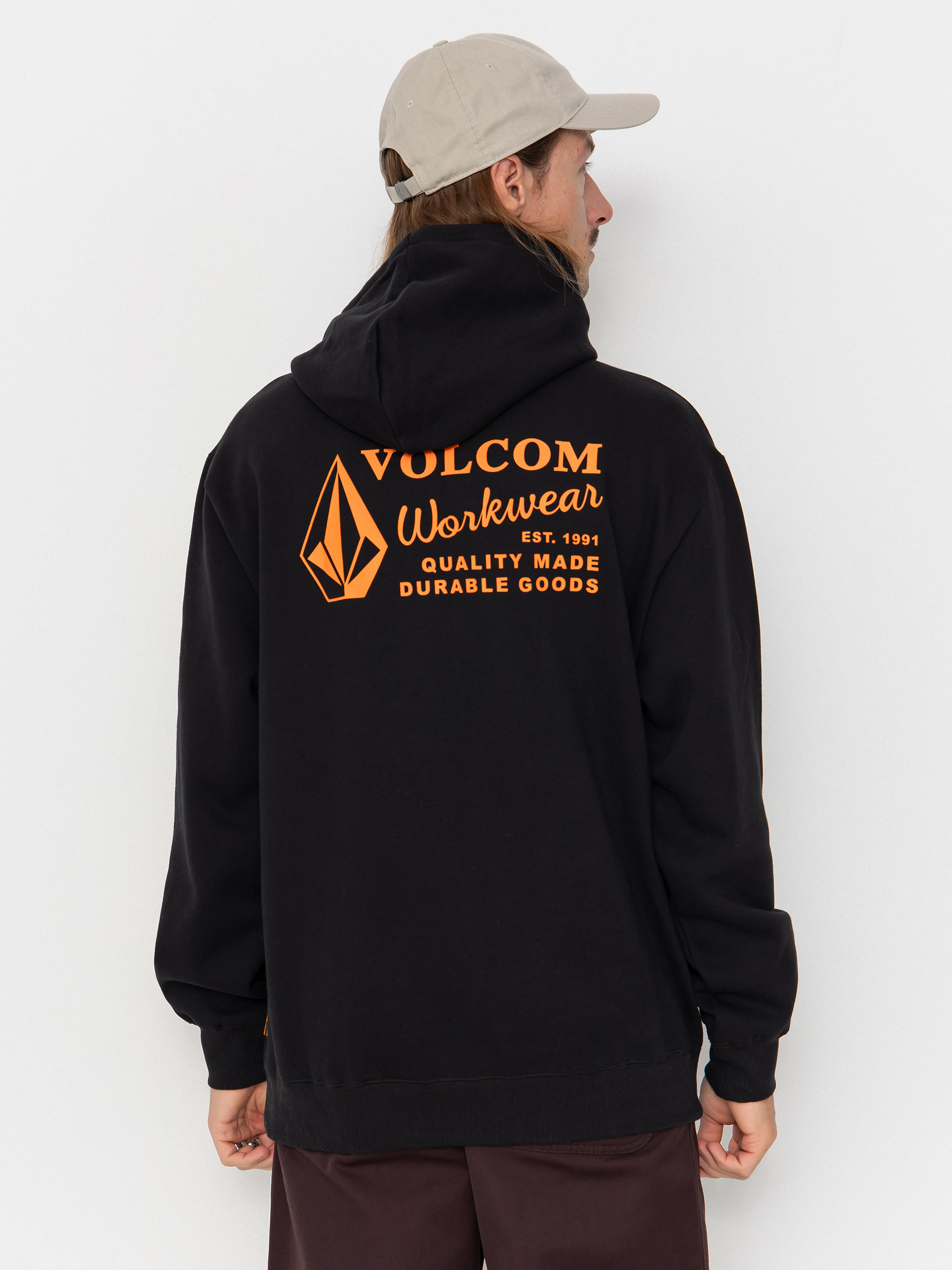 Mikina s kapucňou Volcom Workwear HD (black)