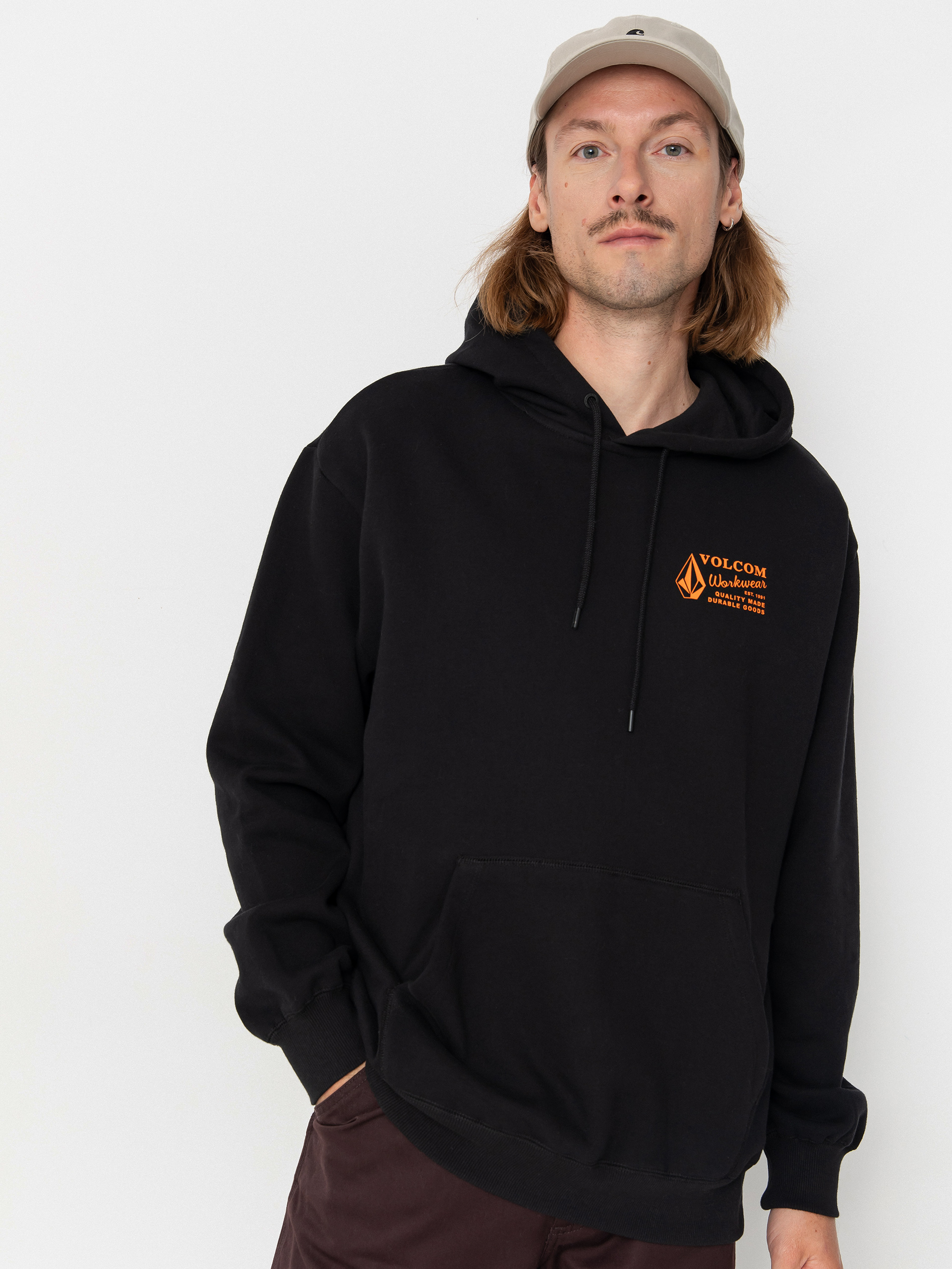 Mikina s kapucňou Volcom Workwear HD (black)