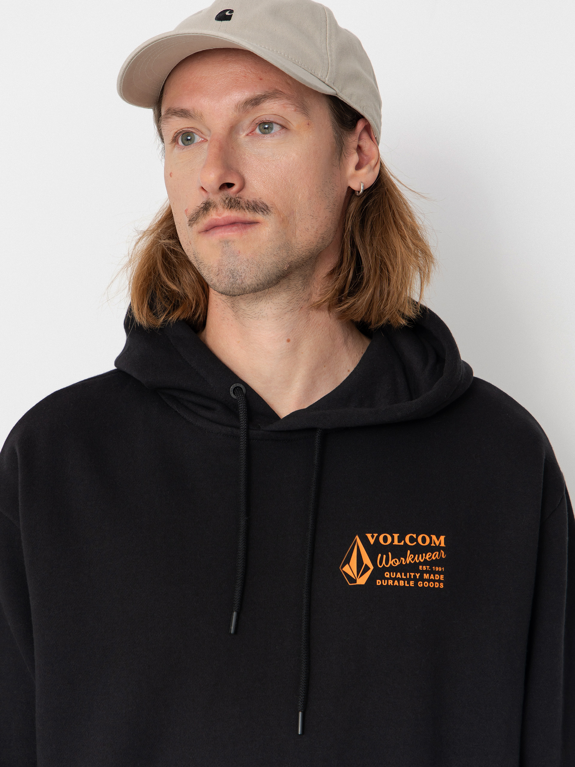 Mikina s kapucňou Volcom Workwear HD (black)