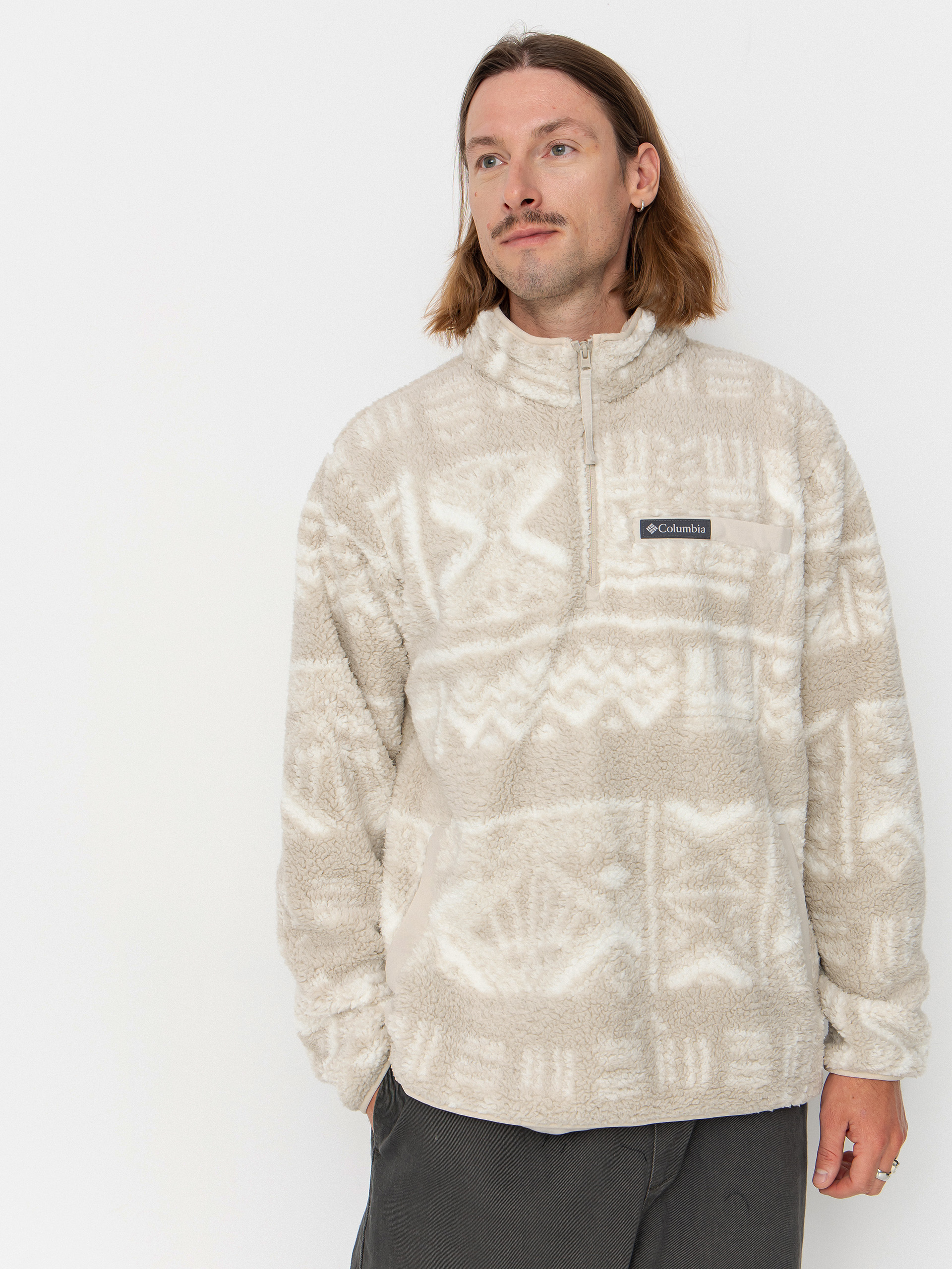 Flísová mikina Columbia Rugged Ridge High Pile Half Zip (dark stone deschutes days)