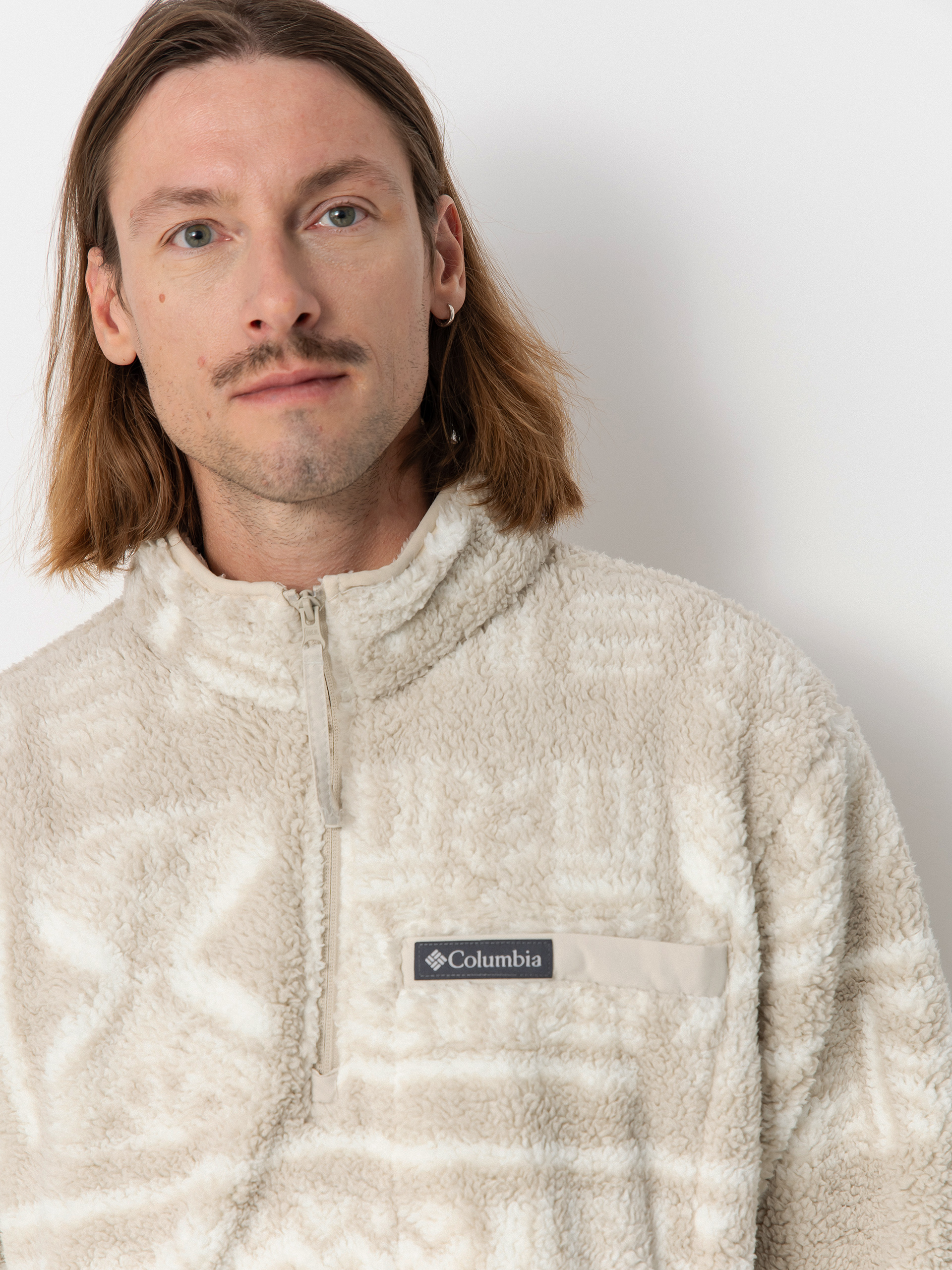 Pánsky Flísová mikina Columbia Rugged Ridge High Pile Half Zip (dark stone deschutes days)