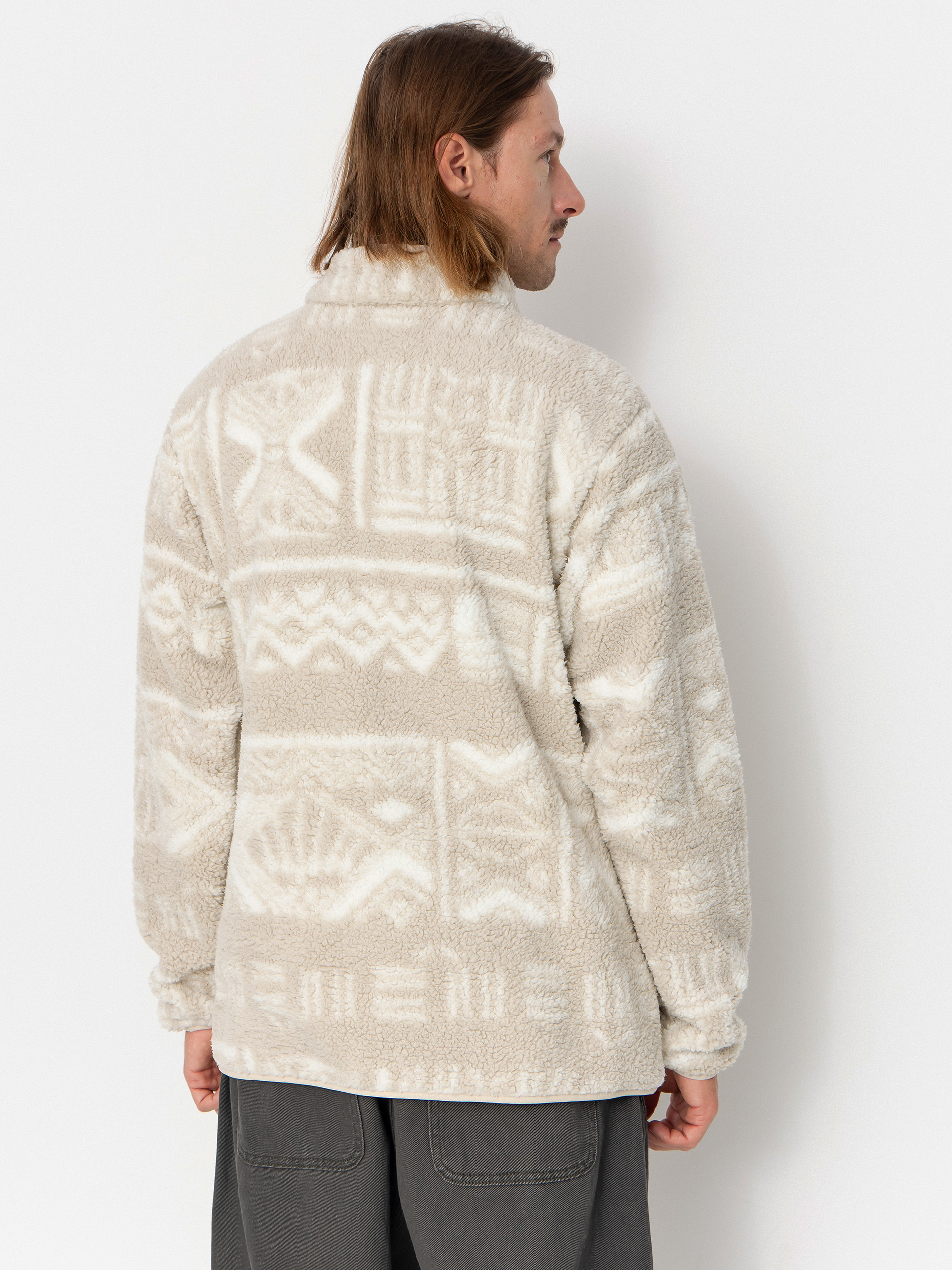 Pánsky Flísová mikina Columbia Rugged Ridge High Pile Half Zip (dark stone deschutes days)