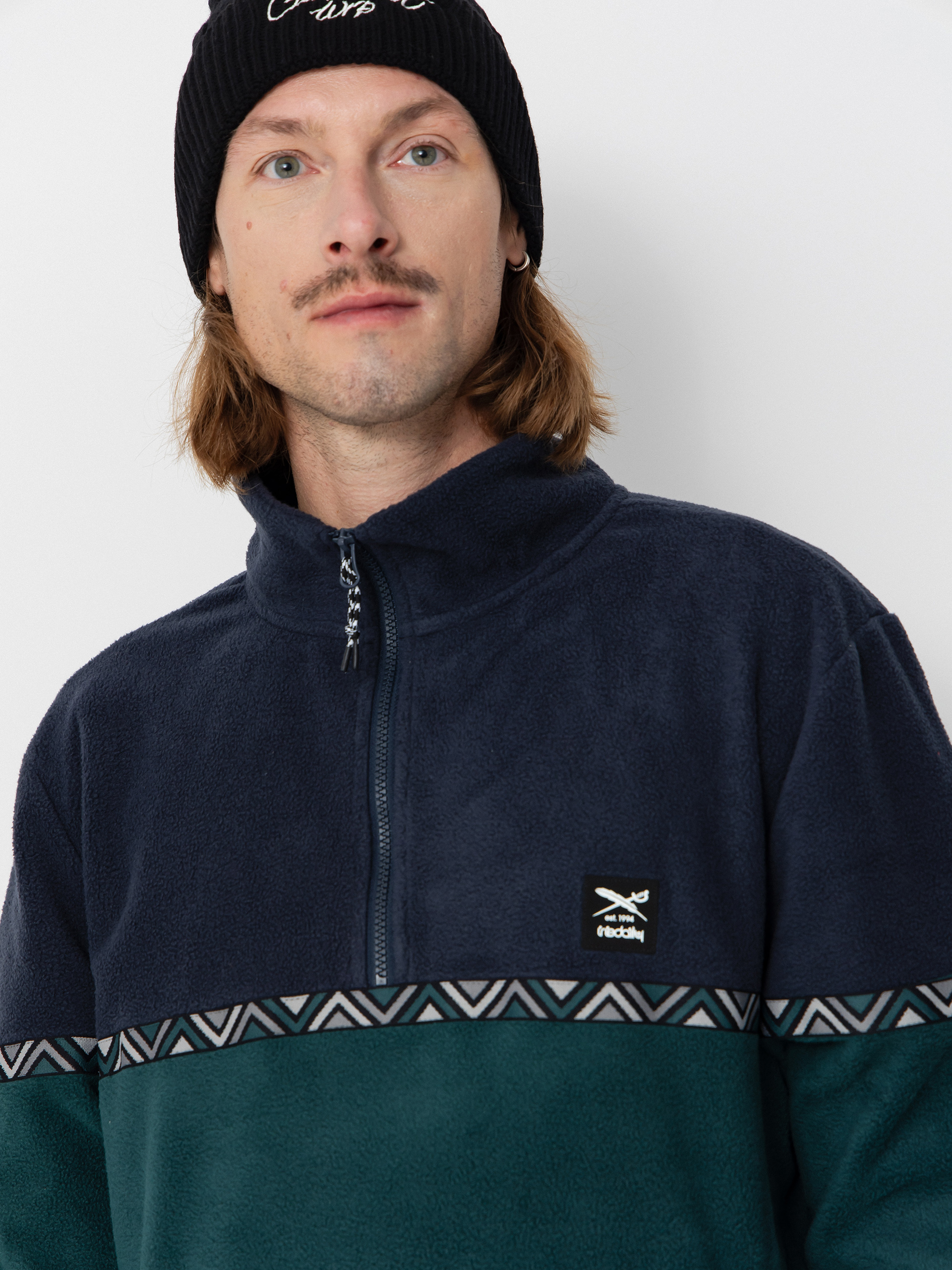 Pánsky Flísová mikina Iriedaily Monte Noe (blue green)