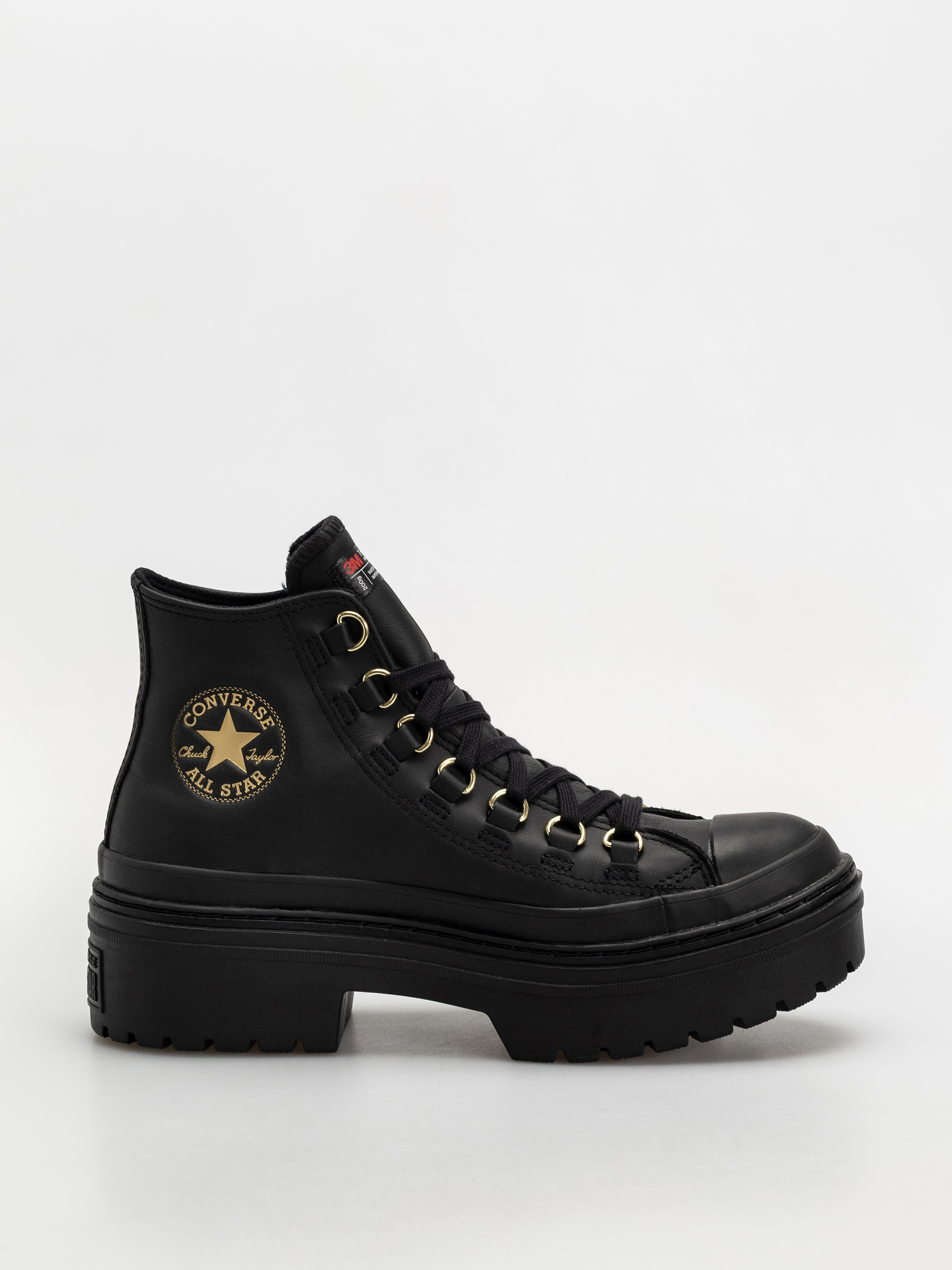 Topu00e1nky Converse Chuck Taylor All Star Lugged Heel Wmn (black/black/gold)