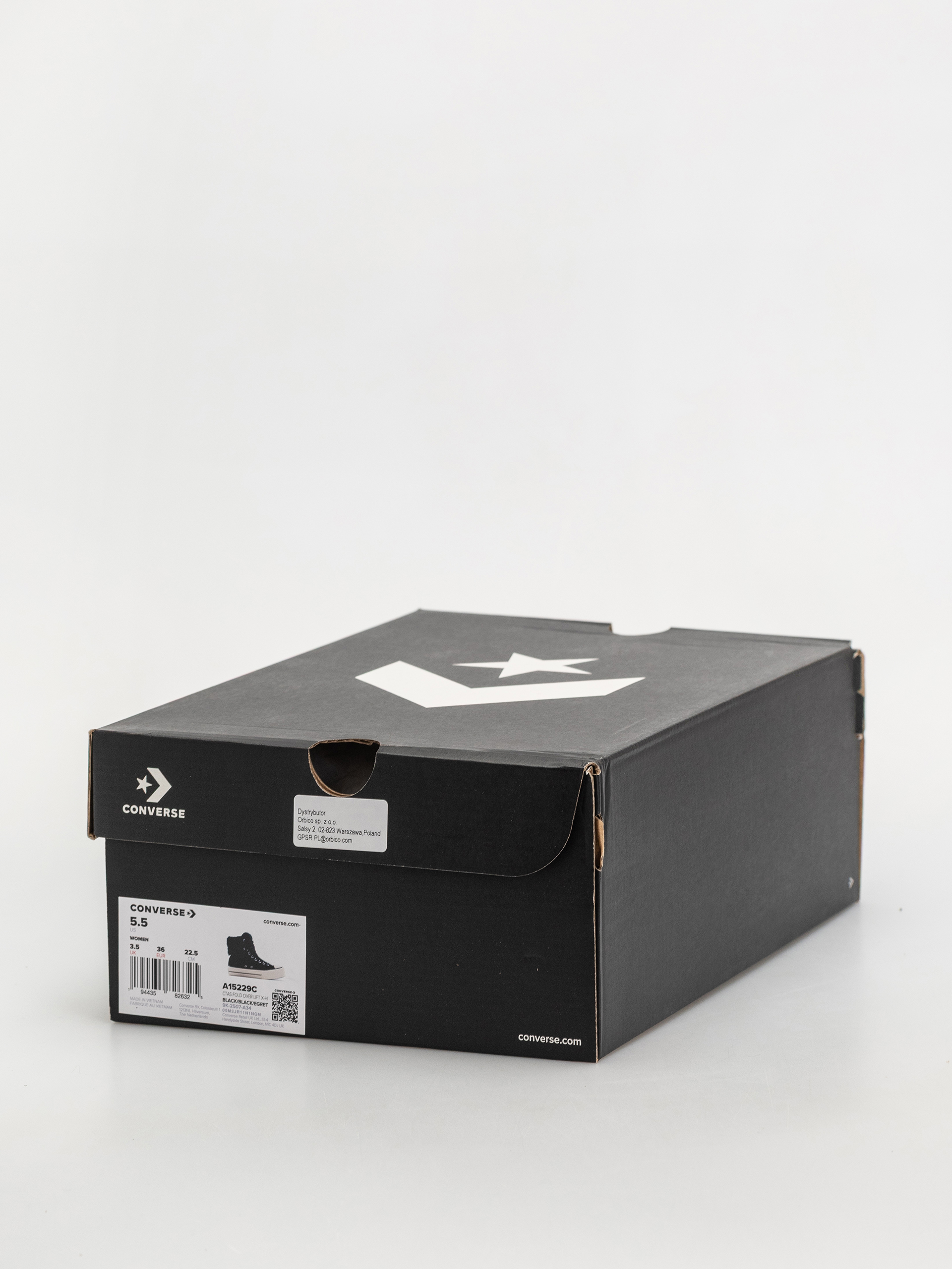 Tenisky Converse Chuck Taylor All Star Fold Over Lift Wmn (black/black/black)