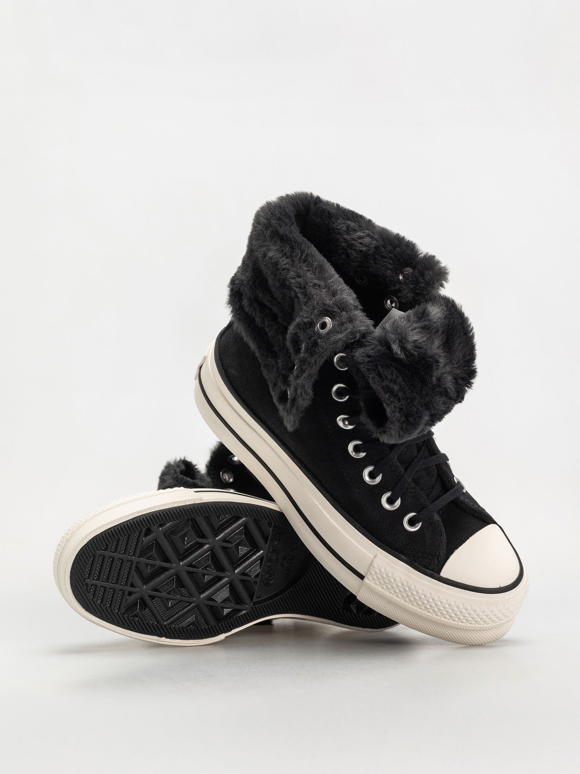Tenisky Converse Chuck Taylor All Star Fold Over Lift Wmn (black/black/black)