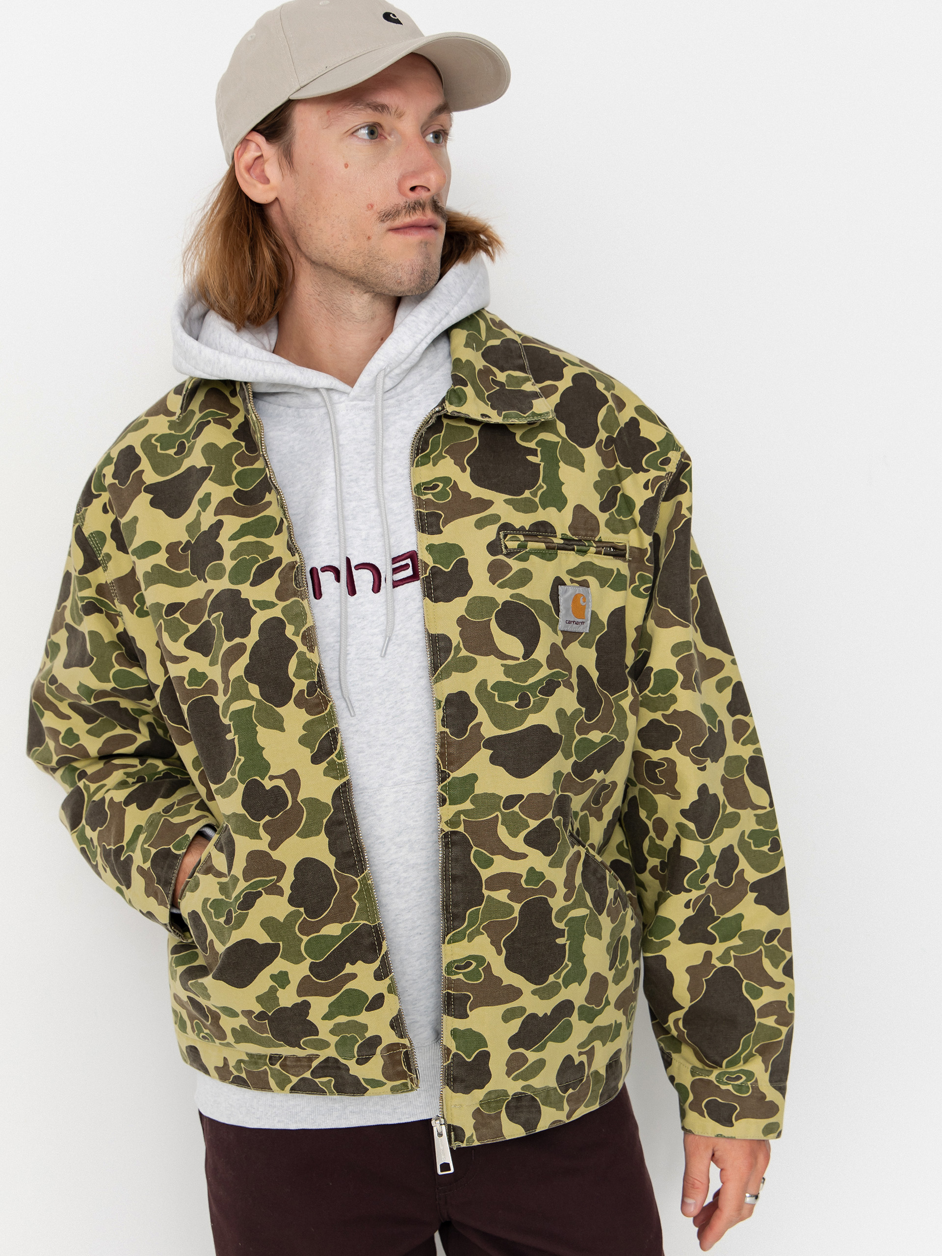 Bunda Carhartt WIP Duck Detroit (camo duck/green/stone washed)